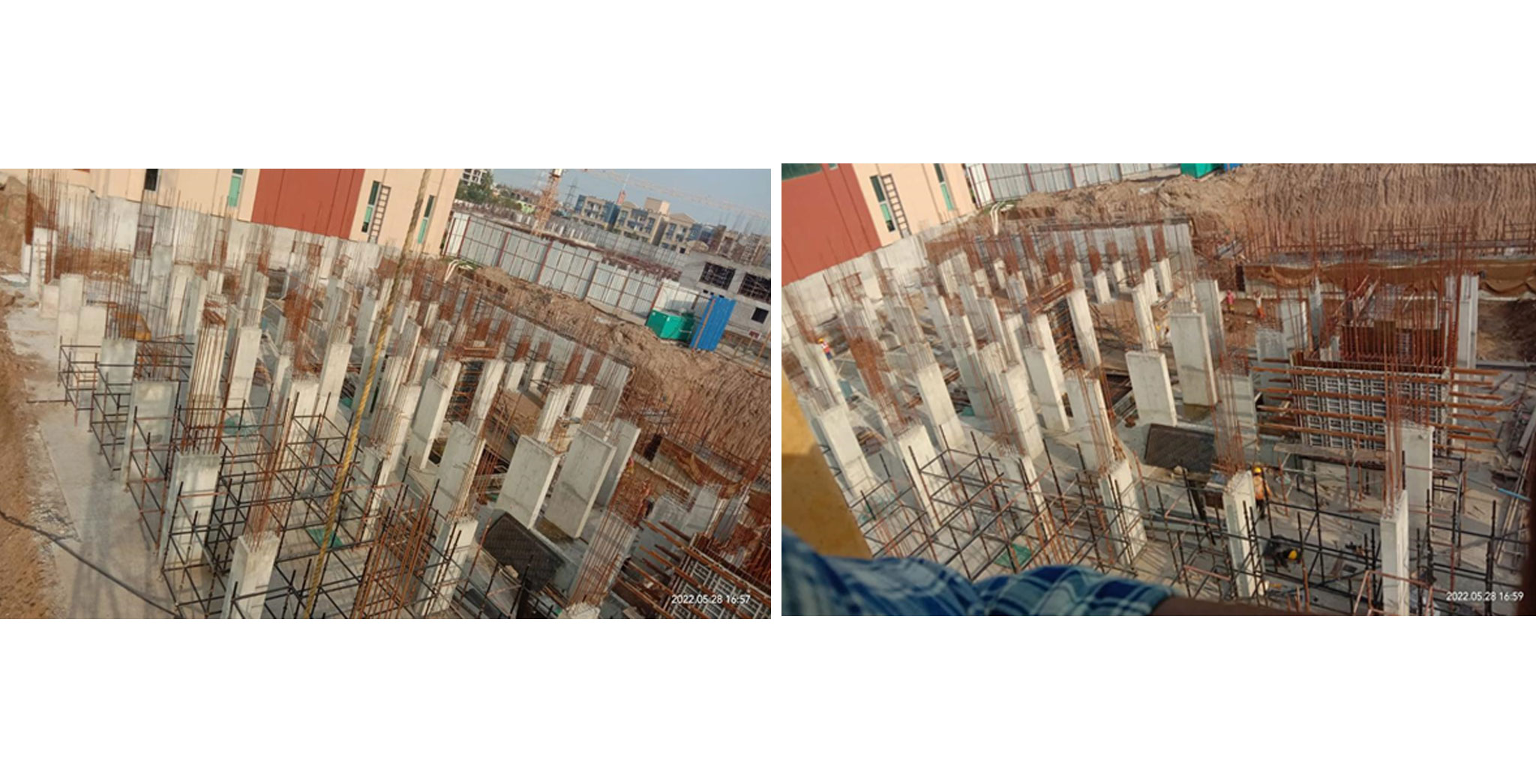 May 2022 - Xanadu Celeste Block N: Top View – Foundation Works & Ground Floor Slab in progress