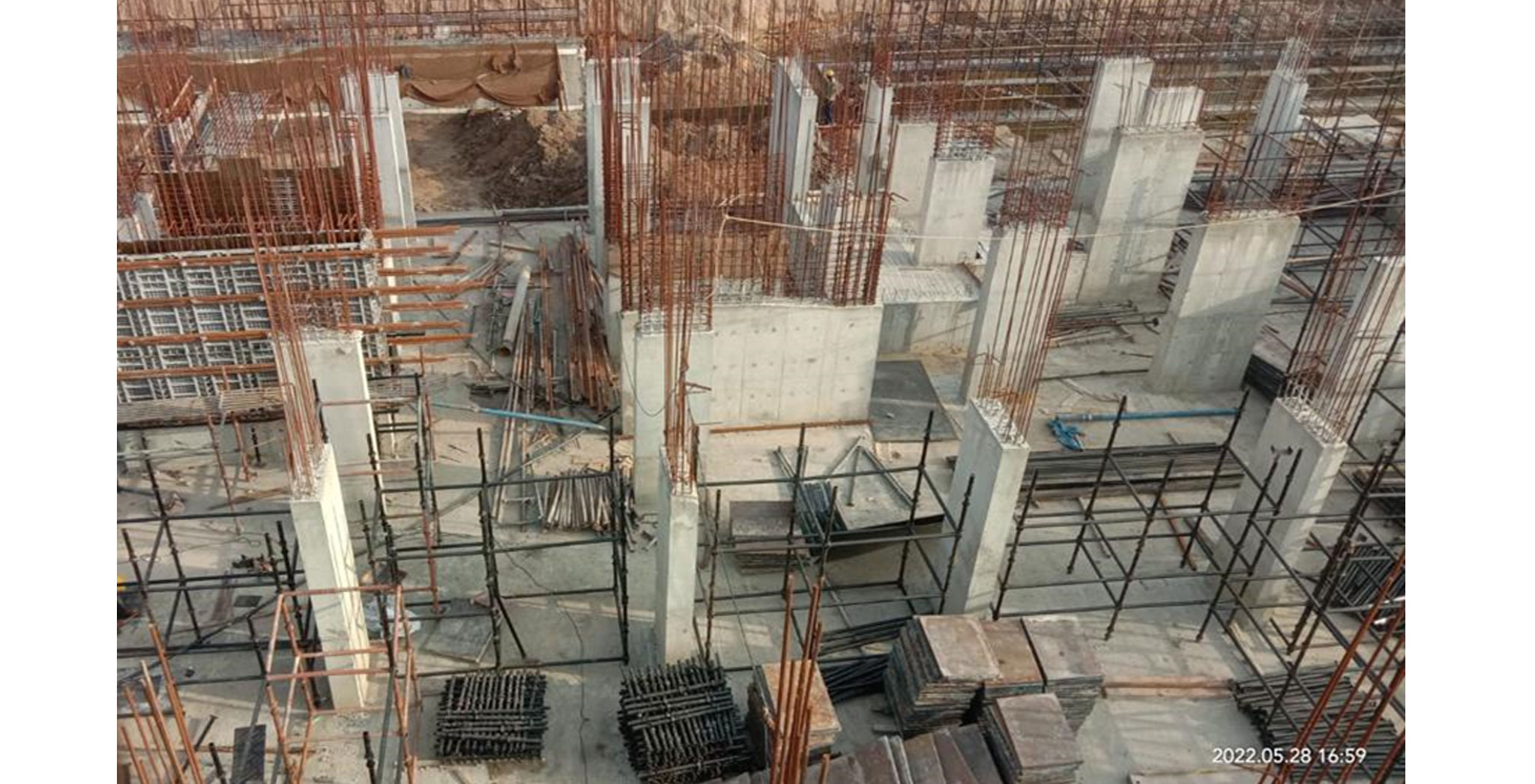 May 2022 - Xanadu Celeste Block Q: Top View – Foundation Work in progress