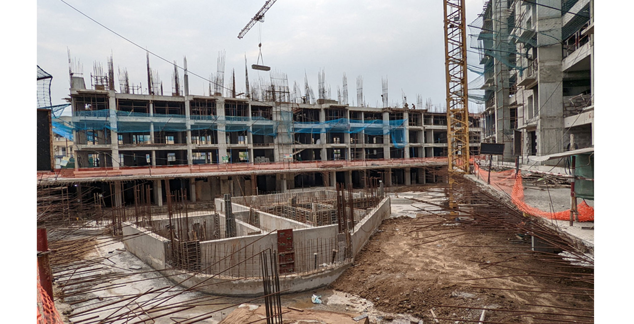 May 2022 - Block S: West View – Third and Fourth Floor Slab in progress