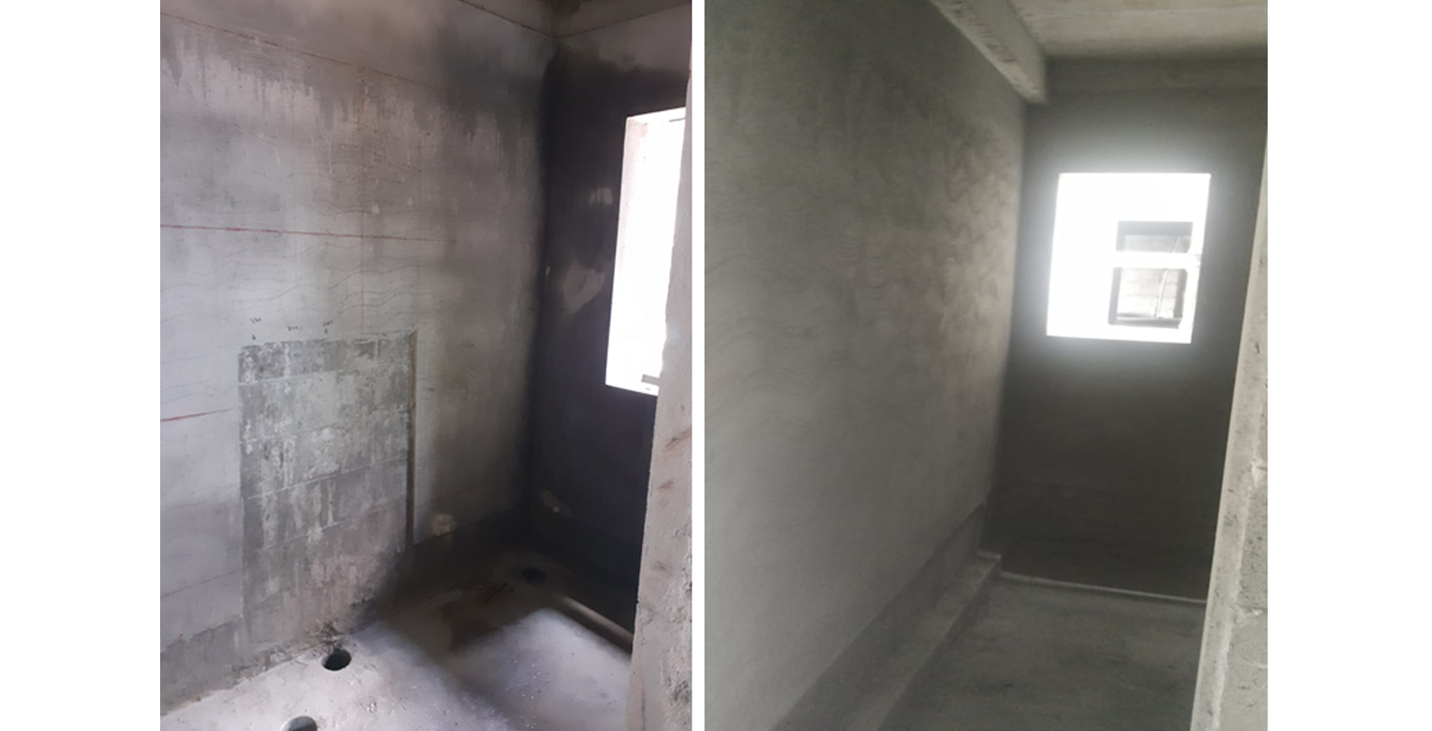 Aug 2022 - Block D: Ground floor and first floor toilet rough plaster completed