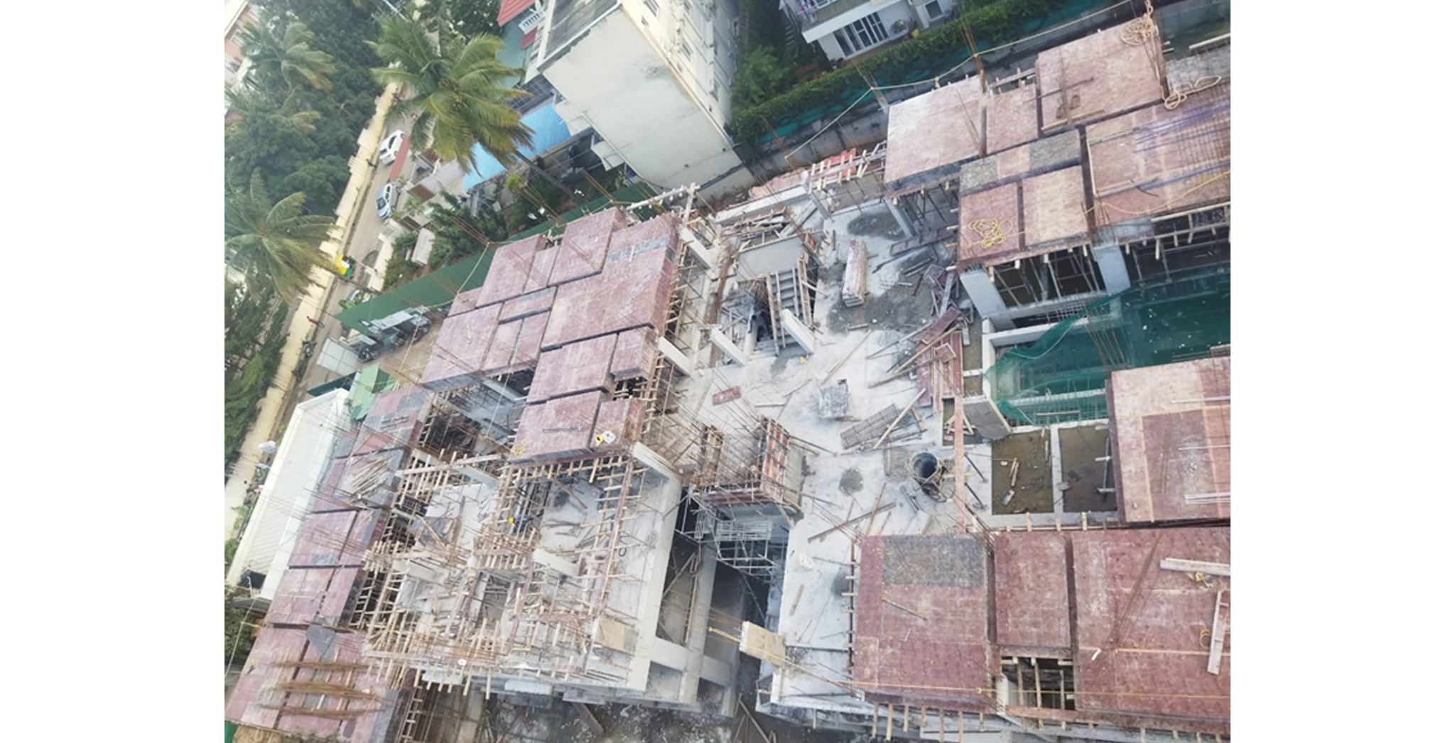 Aug 2022 - Block A: Third floor slab shuttering work in progress