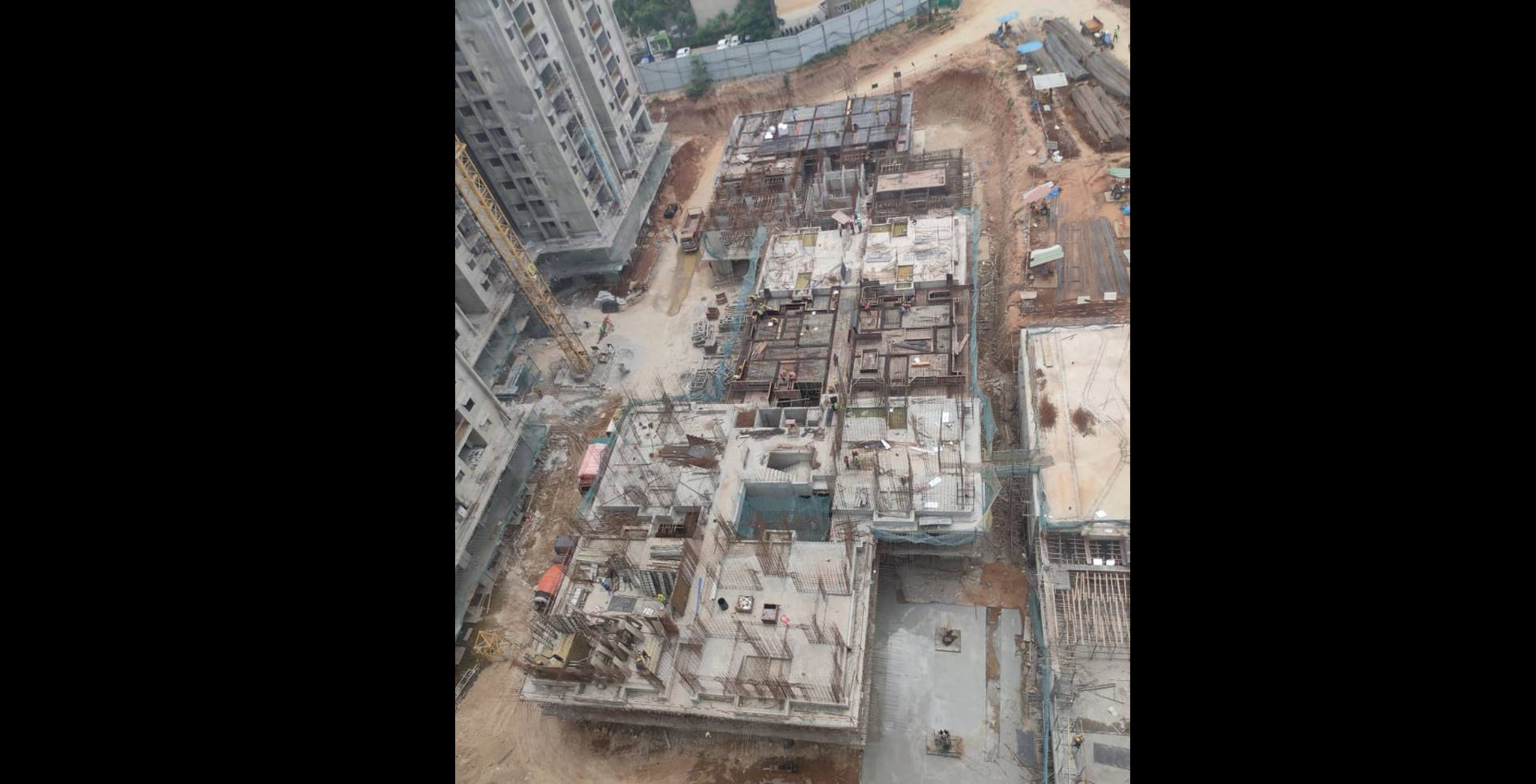 Aug 2022 - Brigade Citadel Tower E: Foundation: 100% Completed, Basement-1: 100% Completed, Ground floor: Work in Progress, First Floor: Structure works in progress