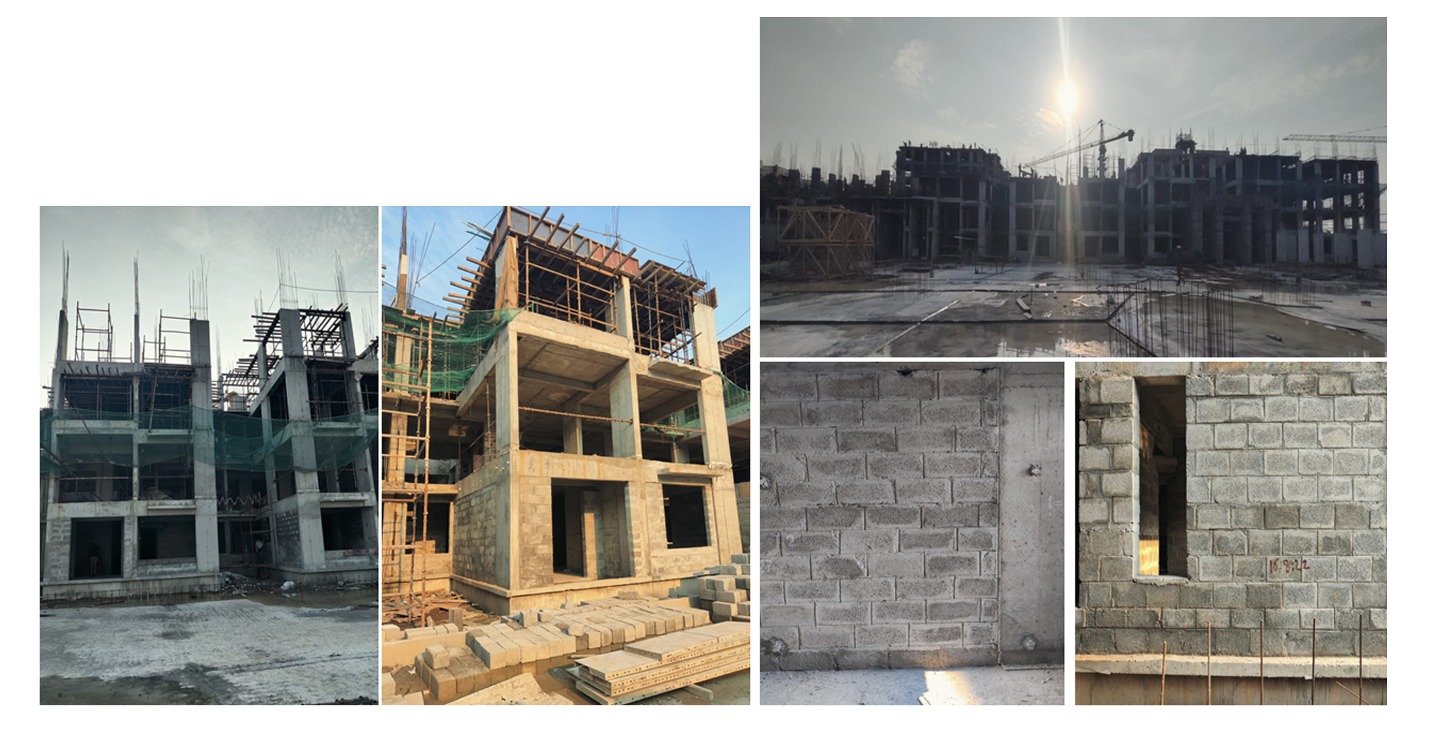 Aug 2022 - Xanadu Bonito Block K: Structure Completed up to 2nd floor slab, 3rd floor slab in progress. Blockwork in progress in Ground and 1st floor.