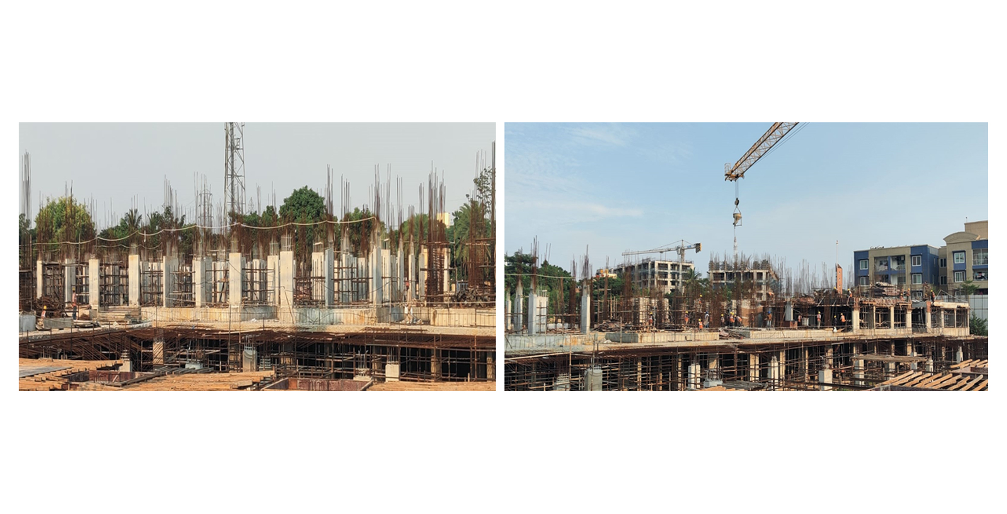 Aug 2022 - Xanadu Bonito Block E: Structural work for 1st floor slab in progress.