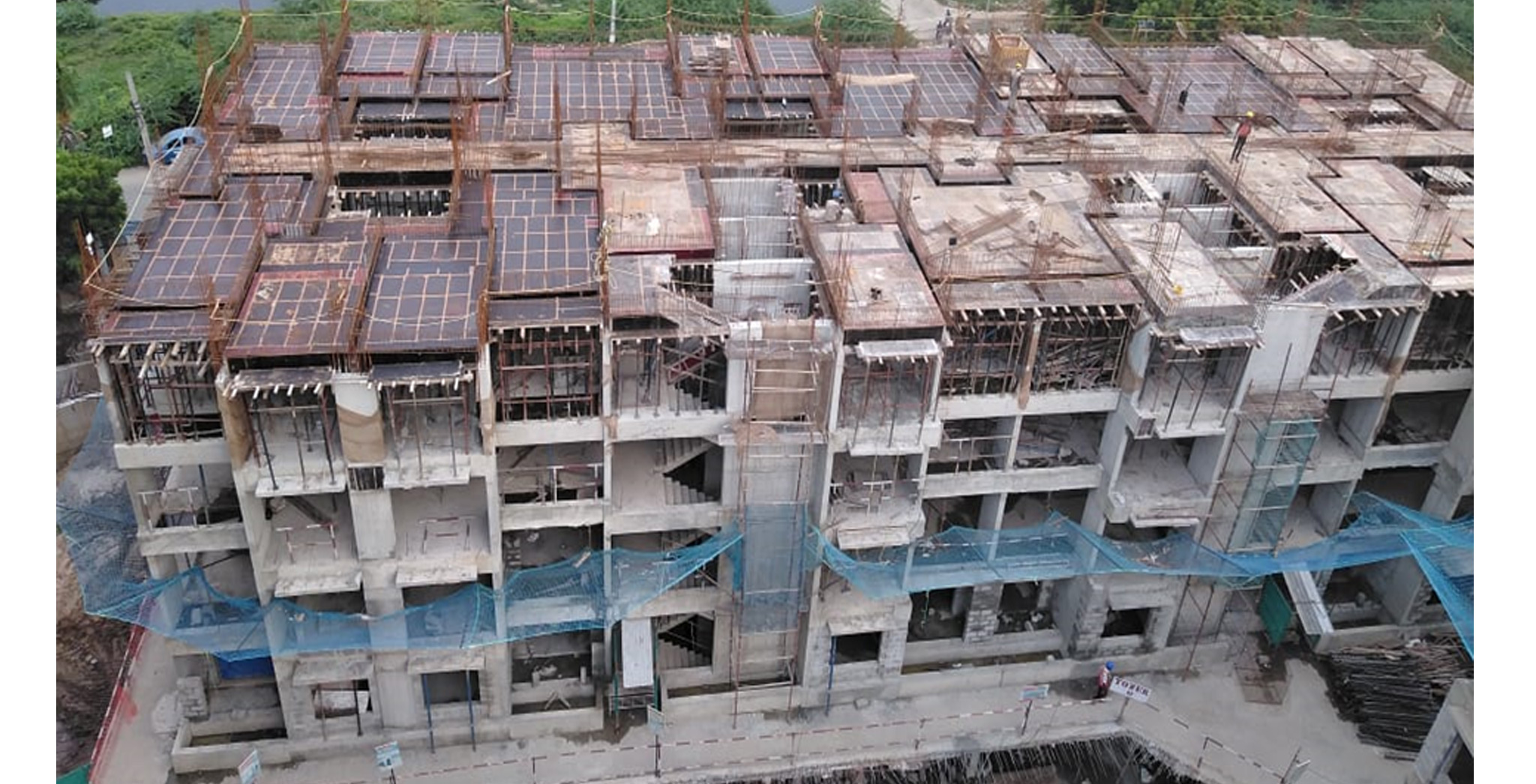 Aug 2022 - Xanadu Destino Block U: Top View - Fifth Floor Slab in progress