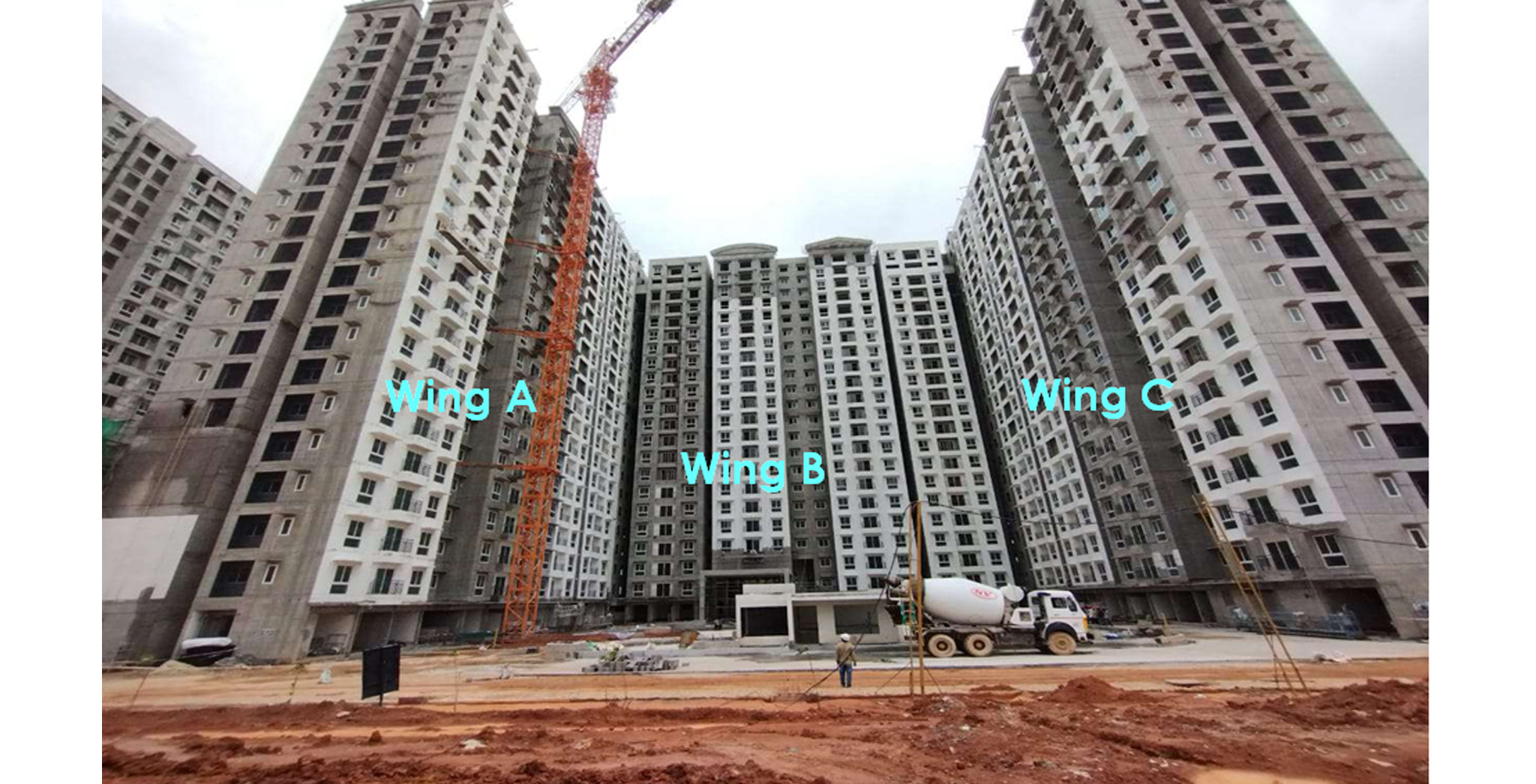 Aug 2022 - Helio Block: Overall Progress - North Elevation