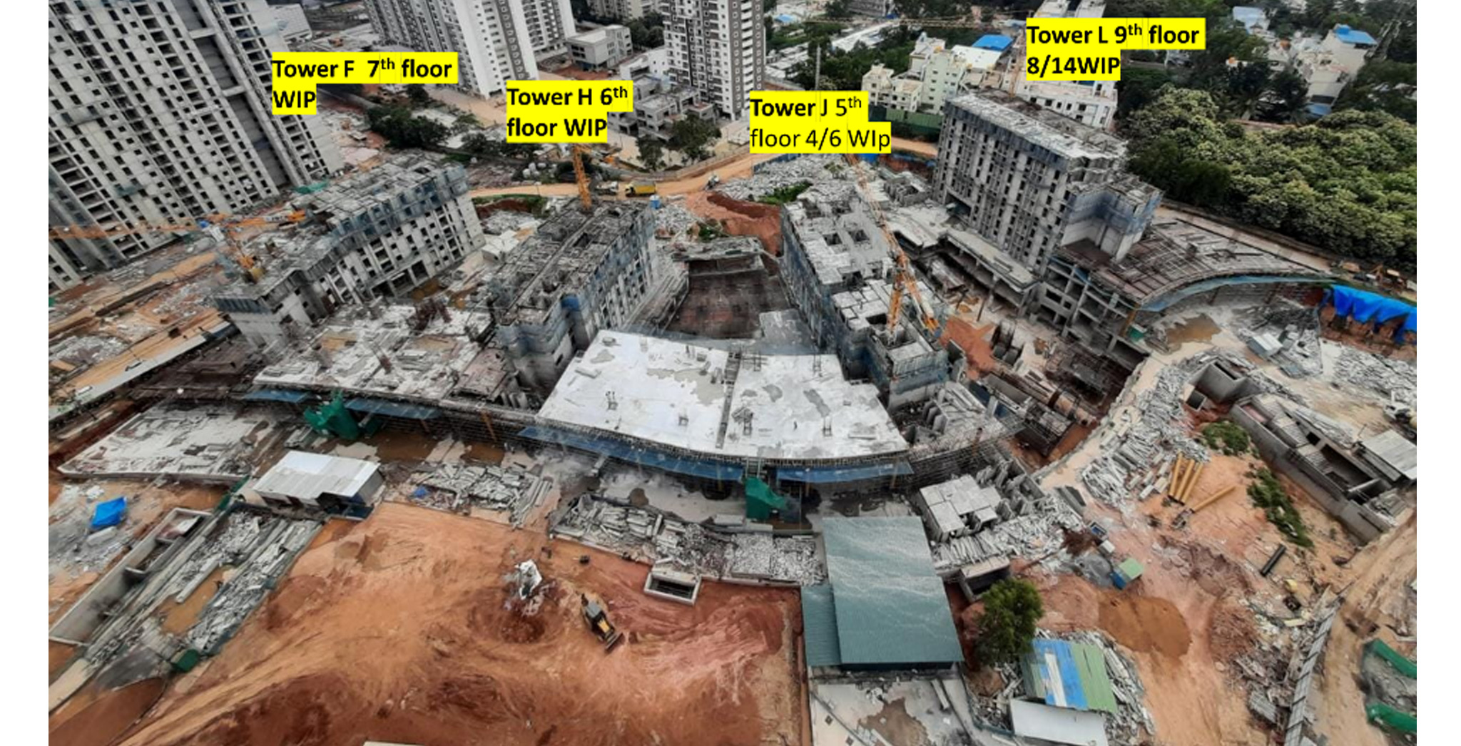 Aug 2022 - Utopia Paradise Tower L: 10th Floor structure works in progress. Paradise Tower F – 7th Floor structure works in progress. Paradise Tower H – 7th floor Structure works in progress. Paradise Tower J – 6th floor Structure works in progress. Paradise Tower G – 2nd floor Structure works in progress. Paradise Tower I – 2nd floor Structure works in progress. Tower K – UBL structure works in progress