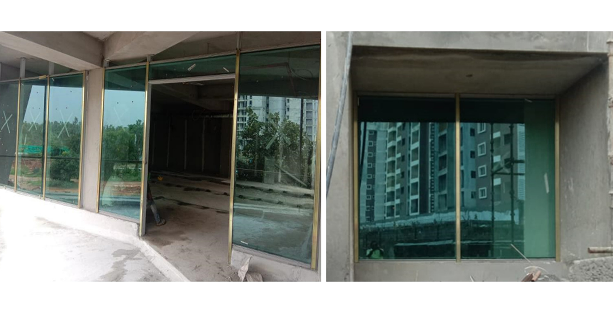 Aug 2022 - Oasis Clubhouse: Glazing works in progress