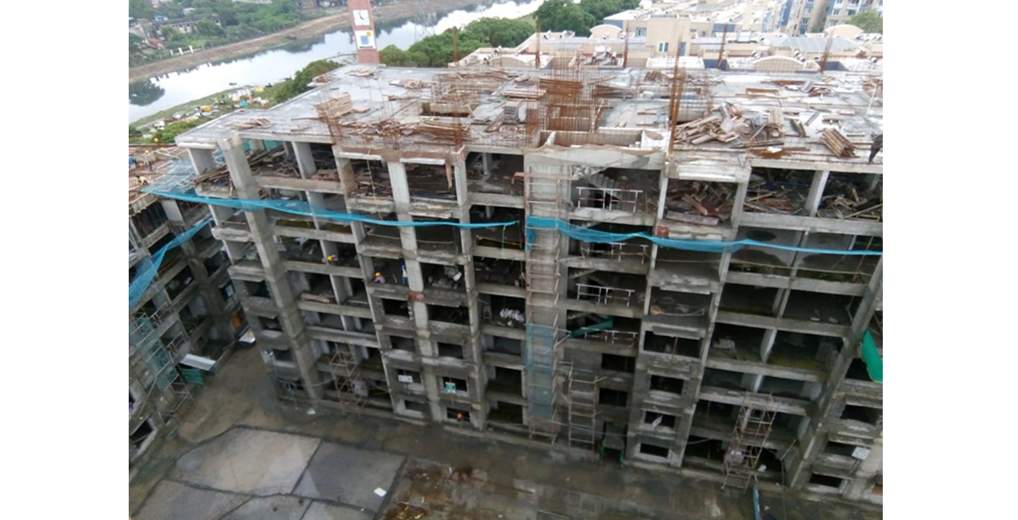 Oct 2022 - Xanadu Destino Block S: Top View – Above terrace work in progress