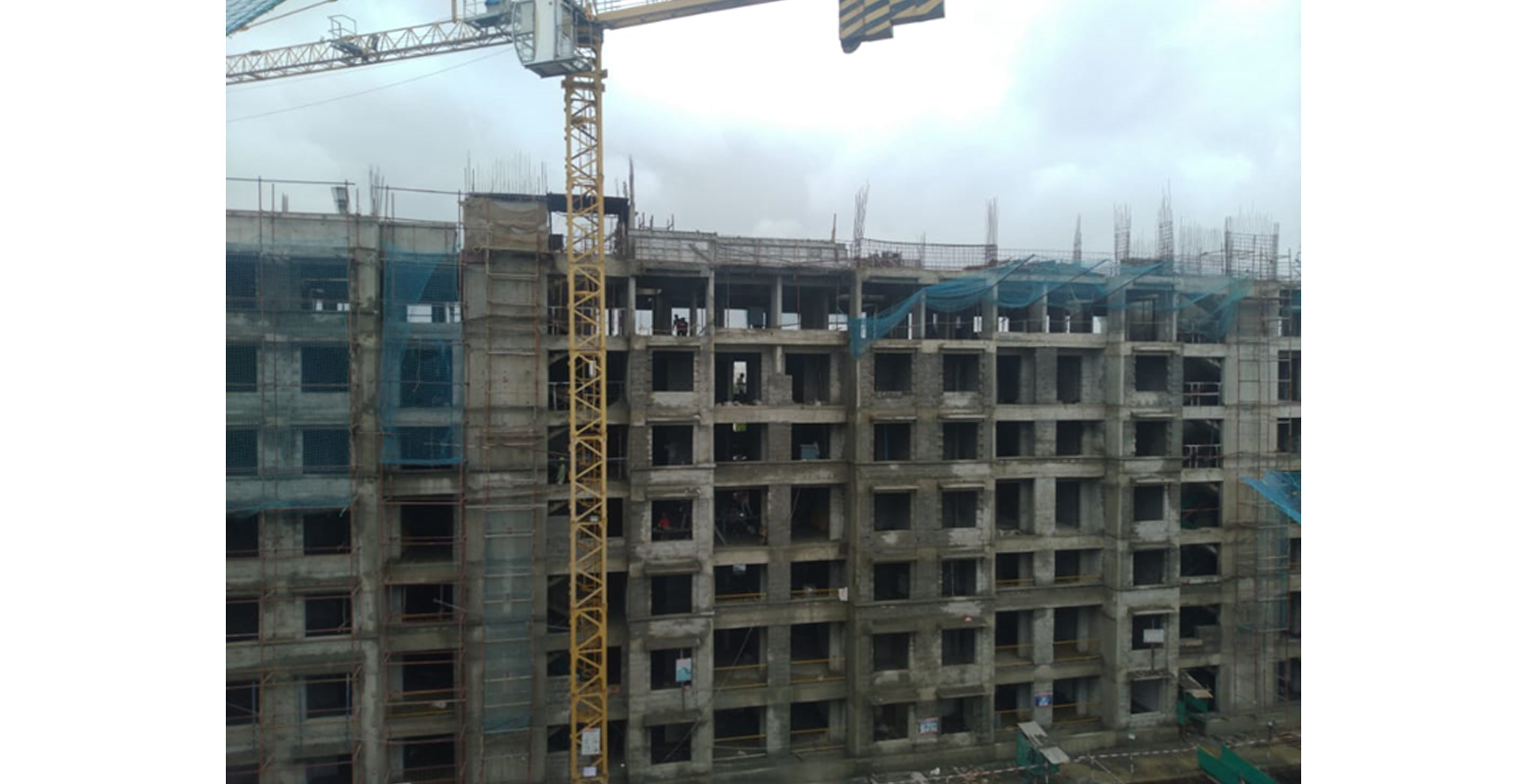 Oct 2022 - Xanadu Destino Block T: Front View – Above Terrace Works in progress