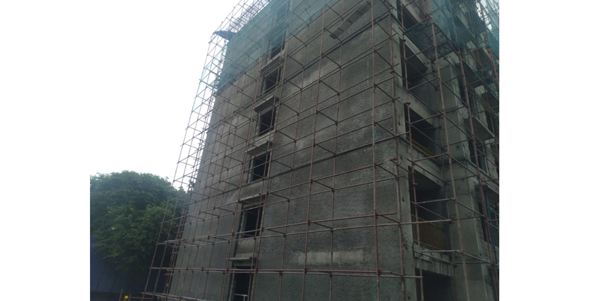 Oct 2022 - Xanadu Destino Block T: West side View – Plastering in progress