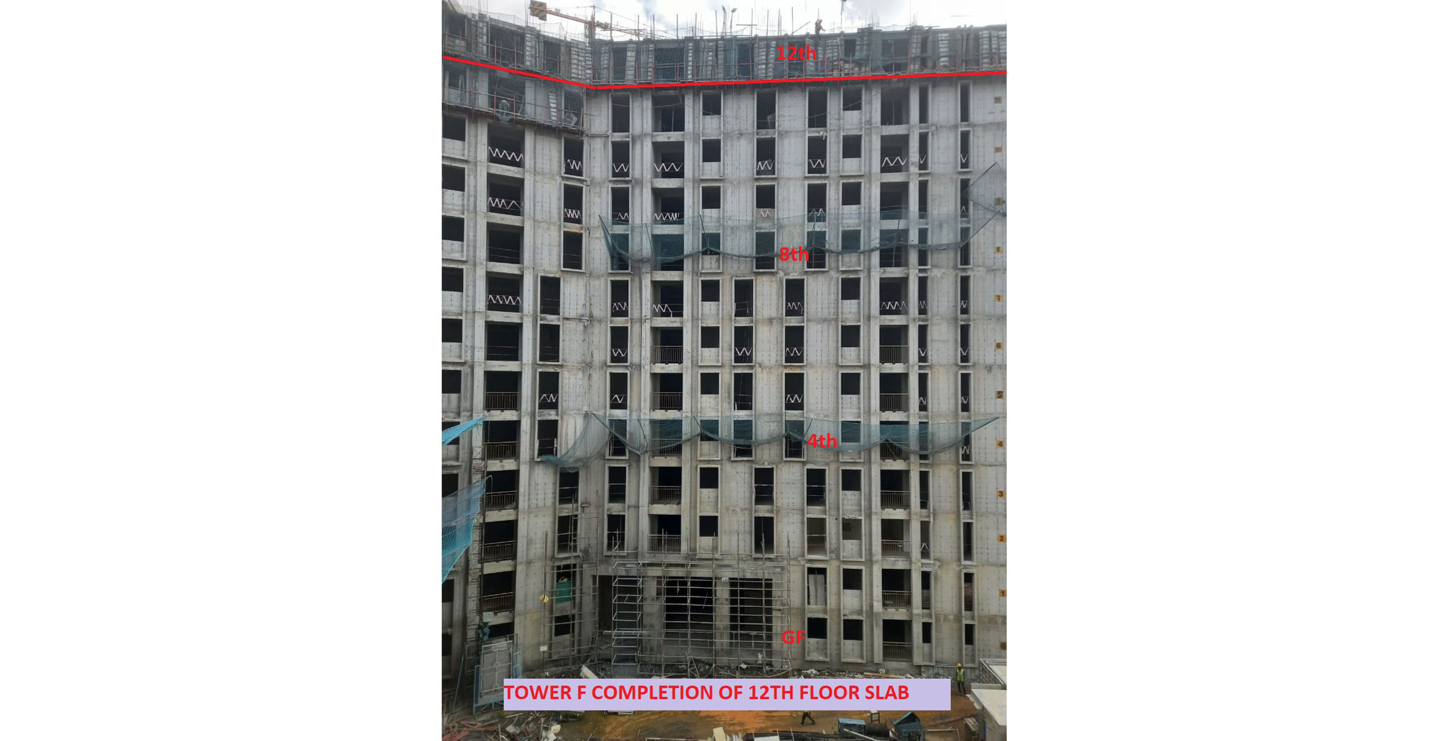 Dec 2022 - Utopia Paradise Tower F: Milestone Release – On Casting of 12th Floor Slab