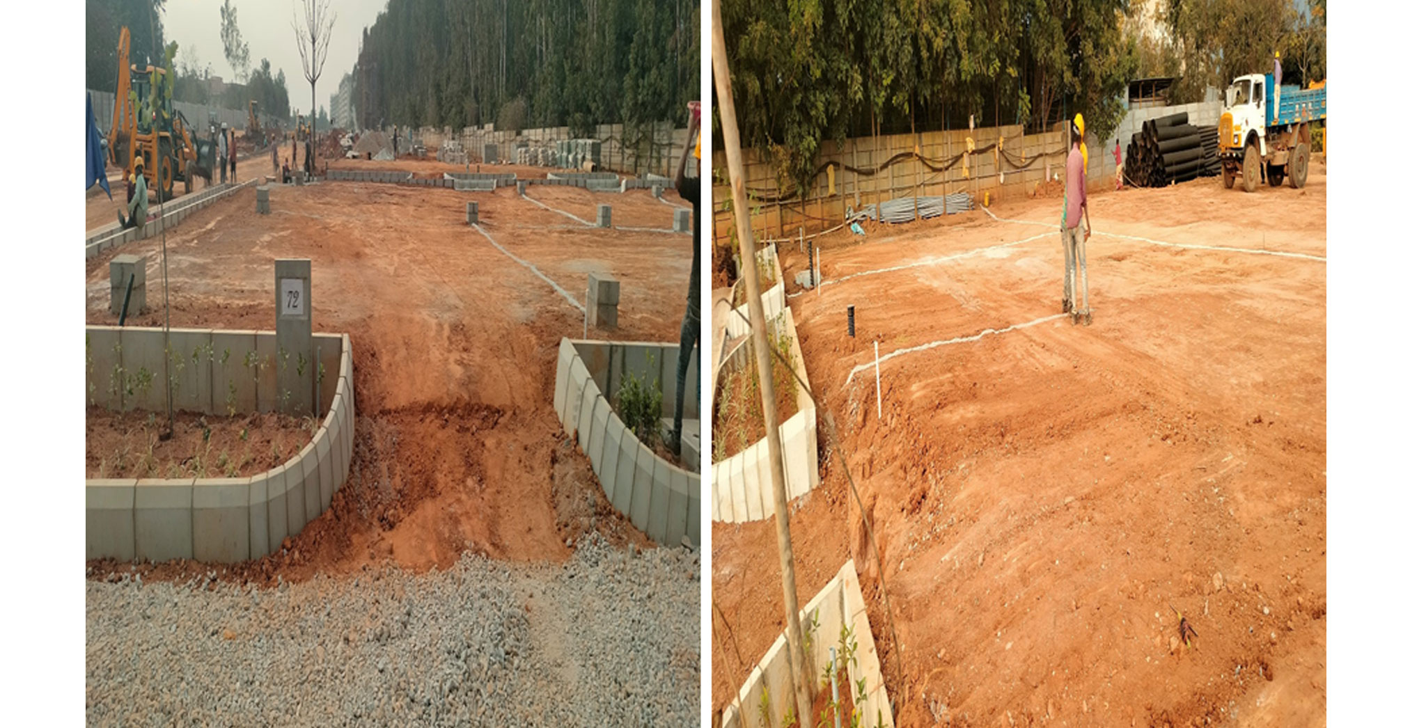 Dec 2022 - Footpath, cycle track, work progress