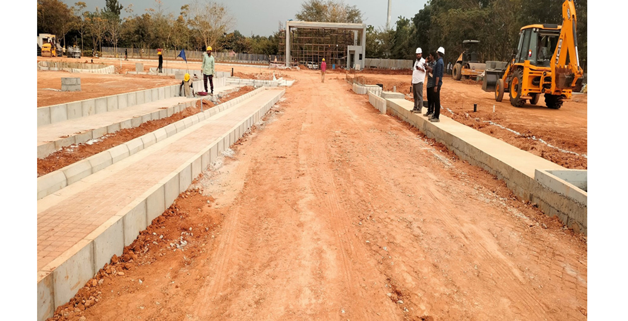 Dec 2022 - Electrical and Communication cable trench work completed next to plot entries
