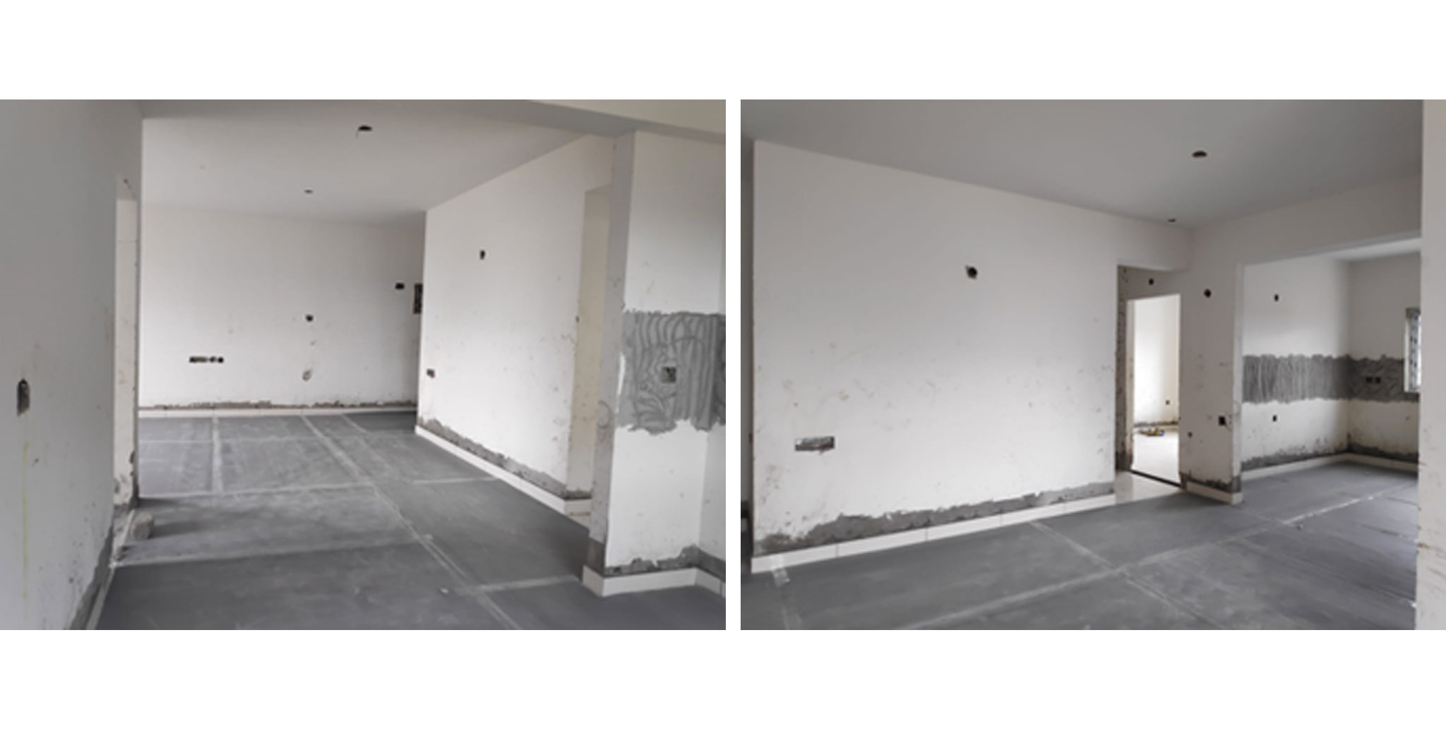 Dec 2022 - Internal Flat Finsihes (Flooring & Putty work in progress)