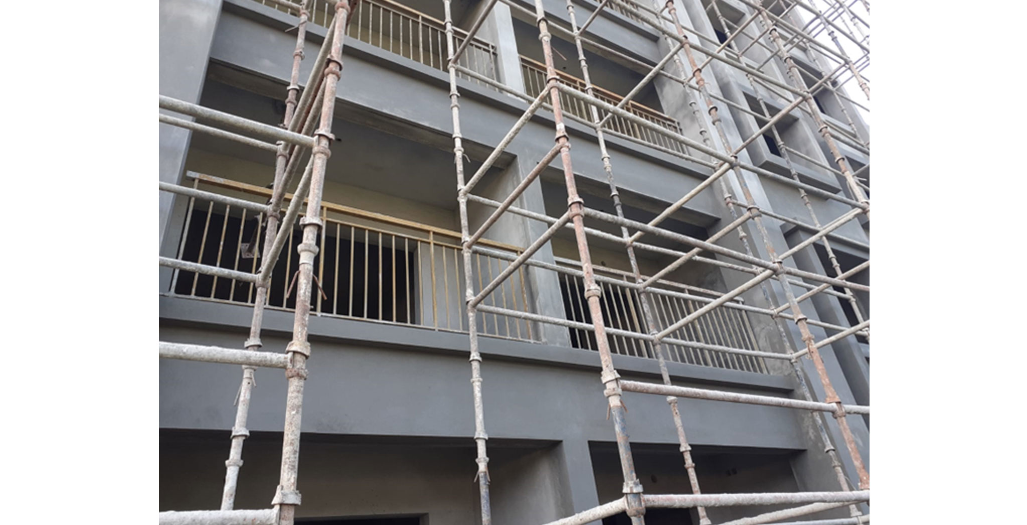 Dec 2022 - Block D: North side balcony railing fixing WIP