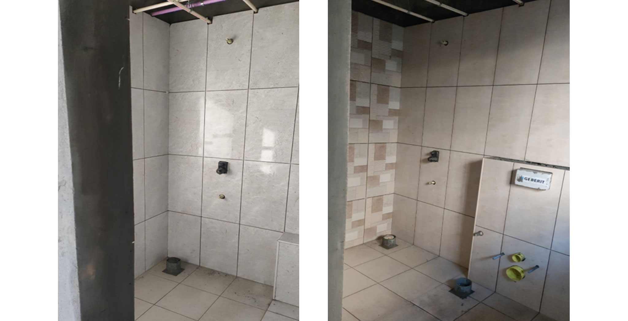 Dec 2022 - Block D: Toilet tiling WIP