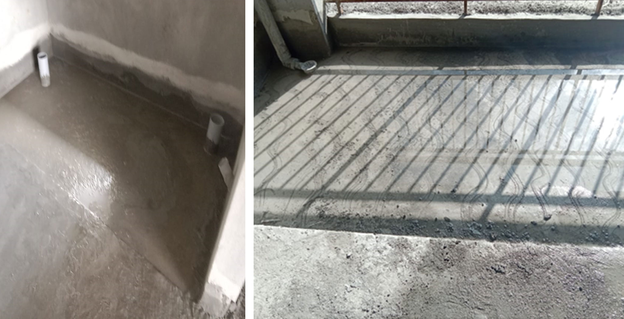 Dec 2022 - Block D: Utility and Balcony waterproofing screed WIP