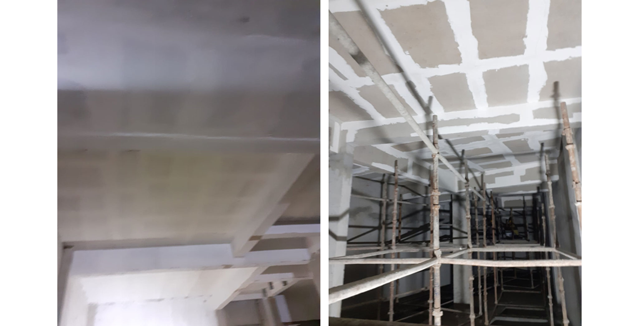 Dec 2022 - Block D: Basement ceiling putty WIP