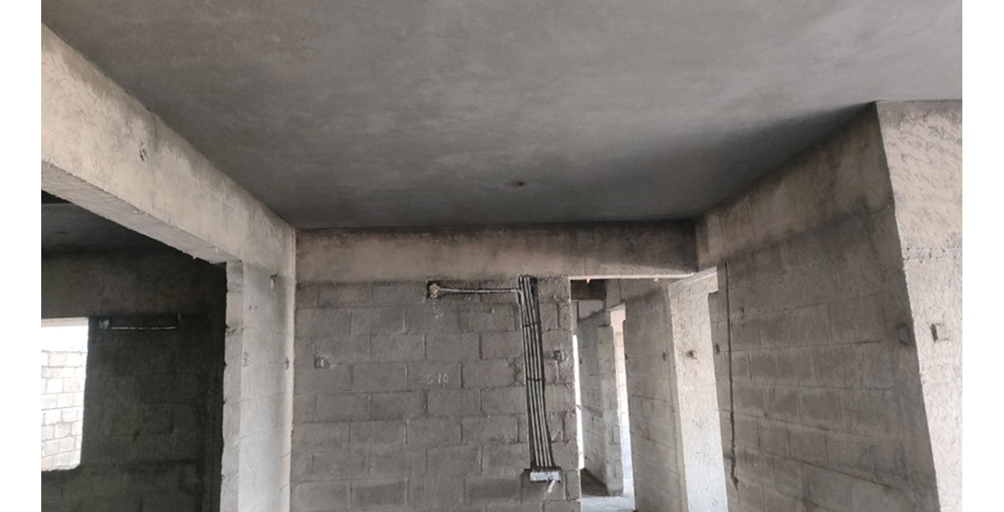 Dec 2022 - Block A: Flats ceiling plastering WIP