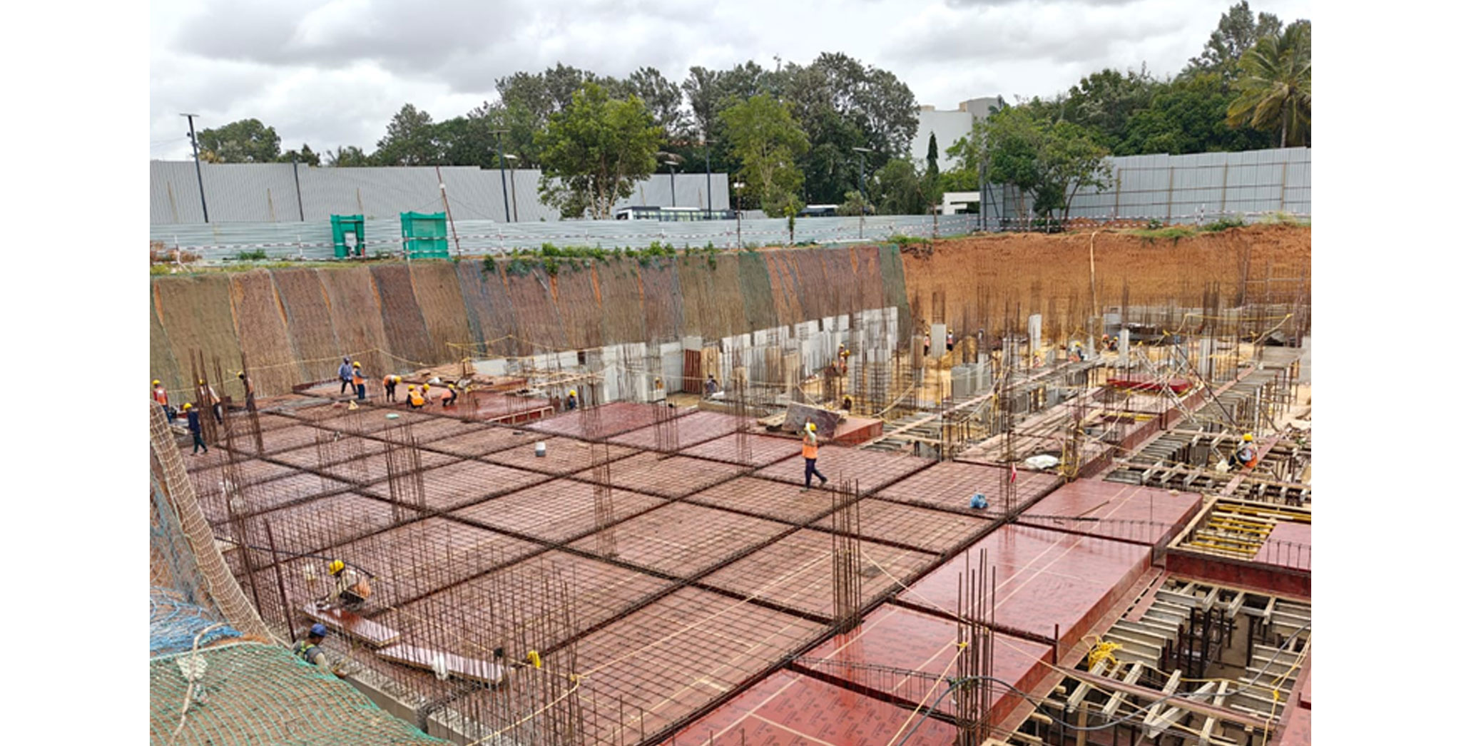 Jun 2025 - Brigade Orchards Ebony Tower A: 2nd Basement Slab Shuttering in Progress