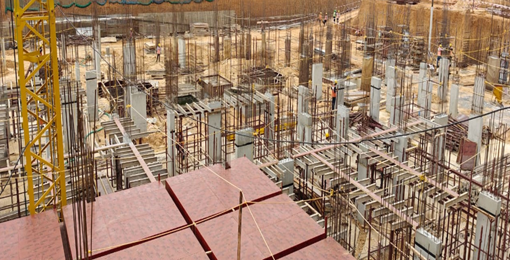 Jun 2025 - Brigade Orchards Ebony Tower B: Basement columns in progress