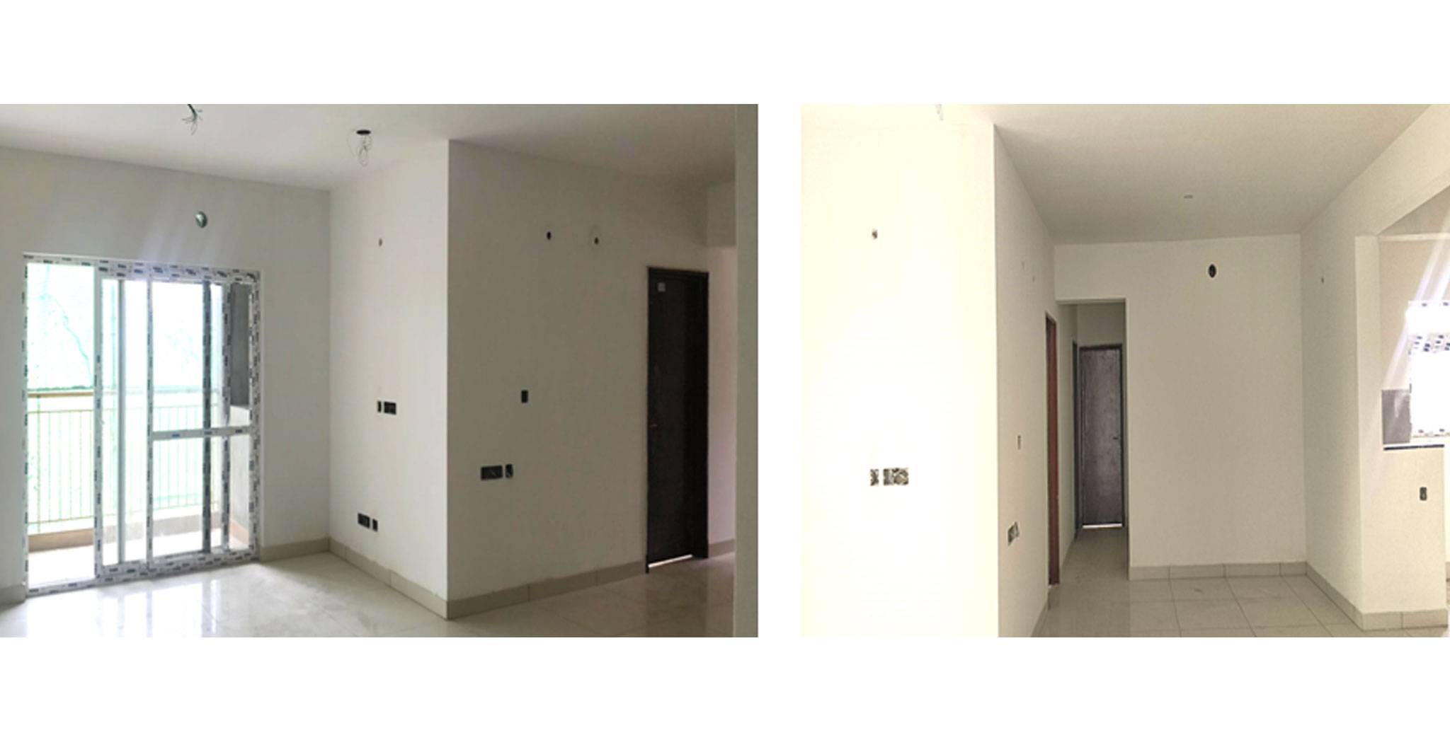Jul 2025 - Brigade Orchards Fairmont Internal Finishing work: painting WIP. UPVC doors and windows fixing completed. Wooden doors installation completed