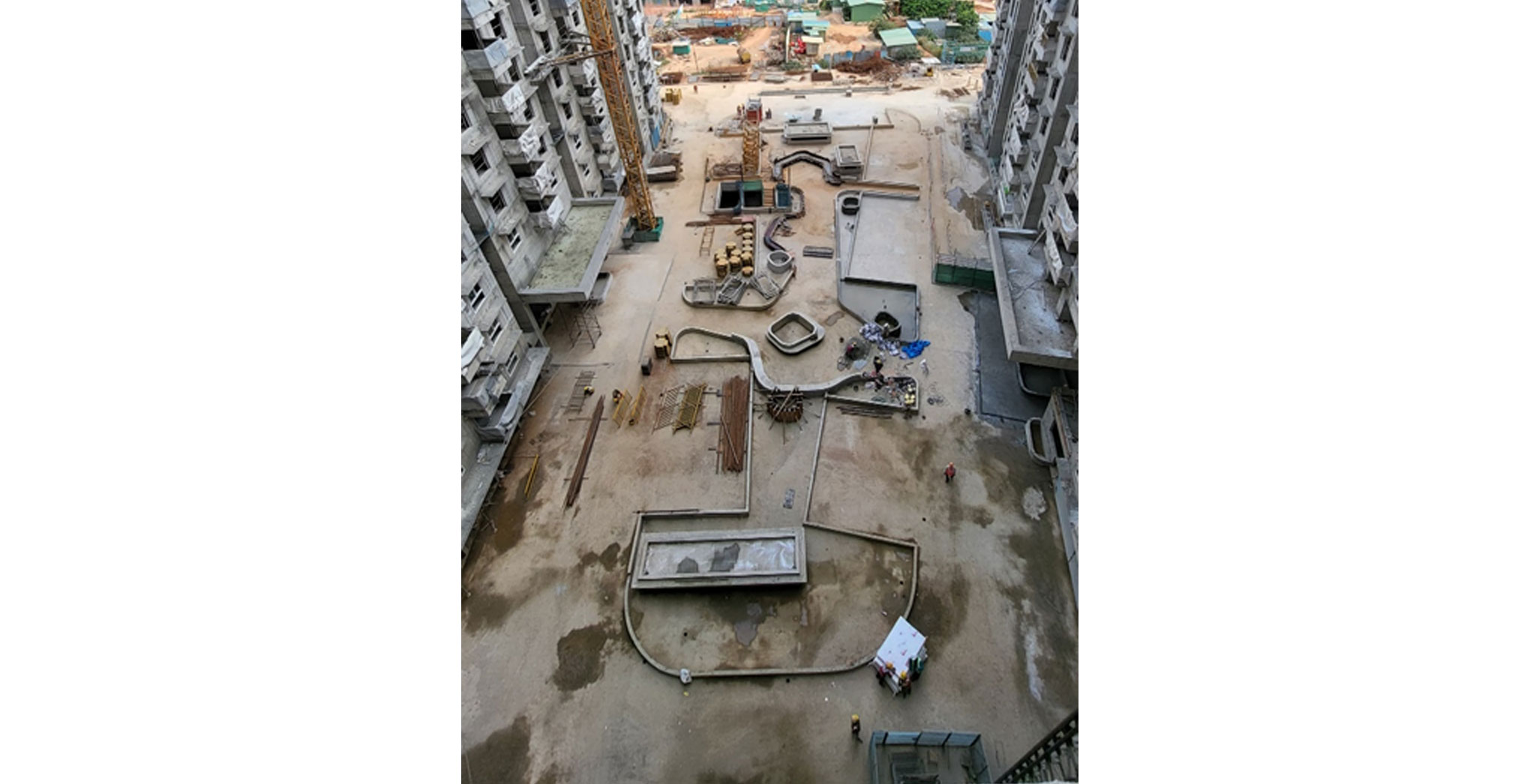  Aurum Non tower Area –Planter wall concrete work in progress - Status Images 3