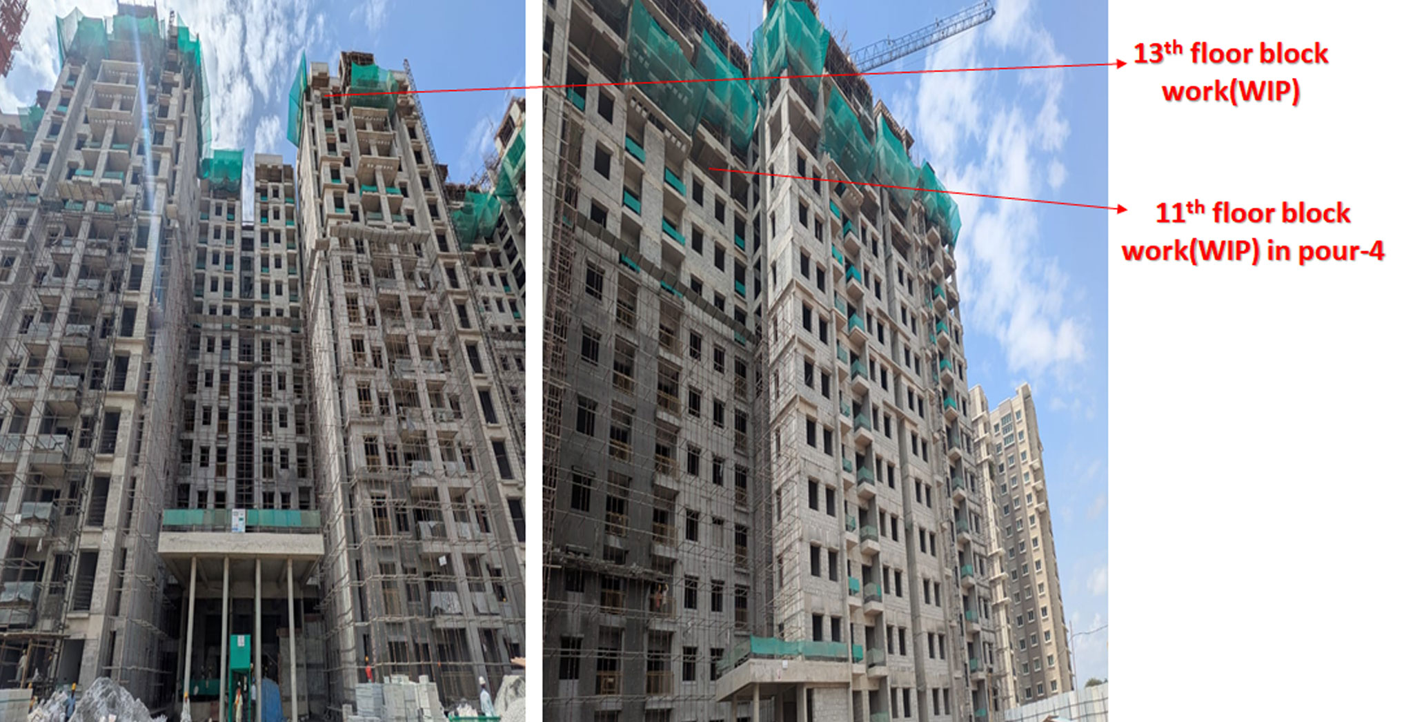 Aug 2025 -  Brigade Ivory Phase 2 Tower K - 13th & 11th Floor Blockwork W/P