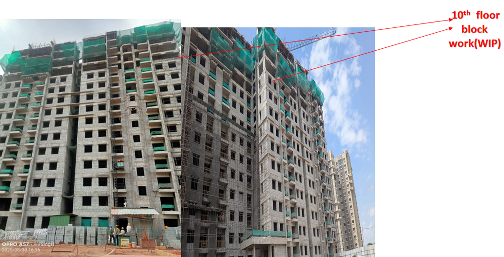 Aug 2025 -  Brigade Ivory Phase 2 Tower J - 10th Floor Blockwork W/P