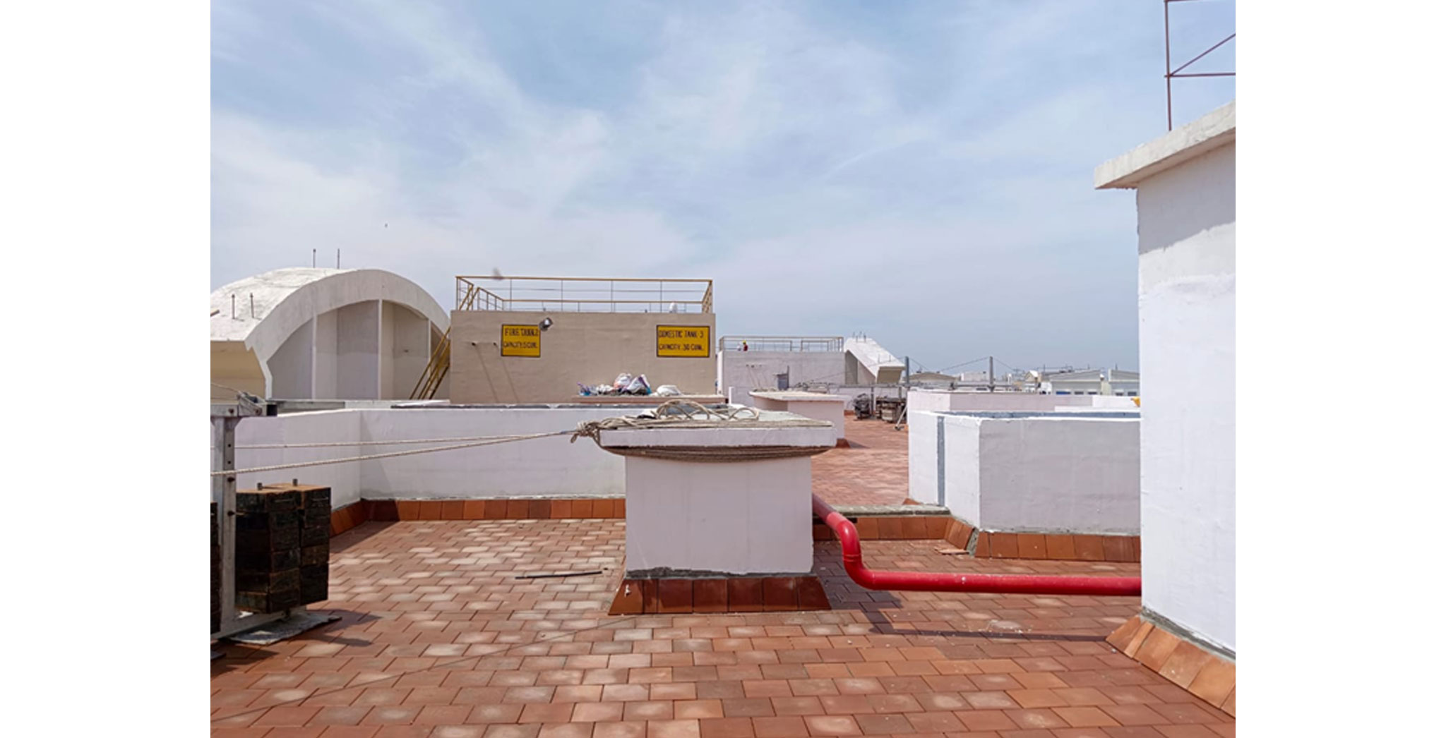  Terrace clay tile and painting work in progress - Status Images 17