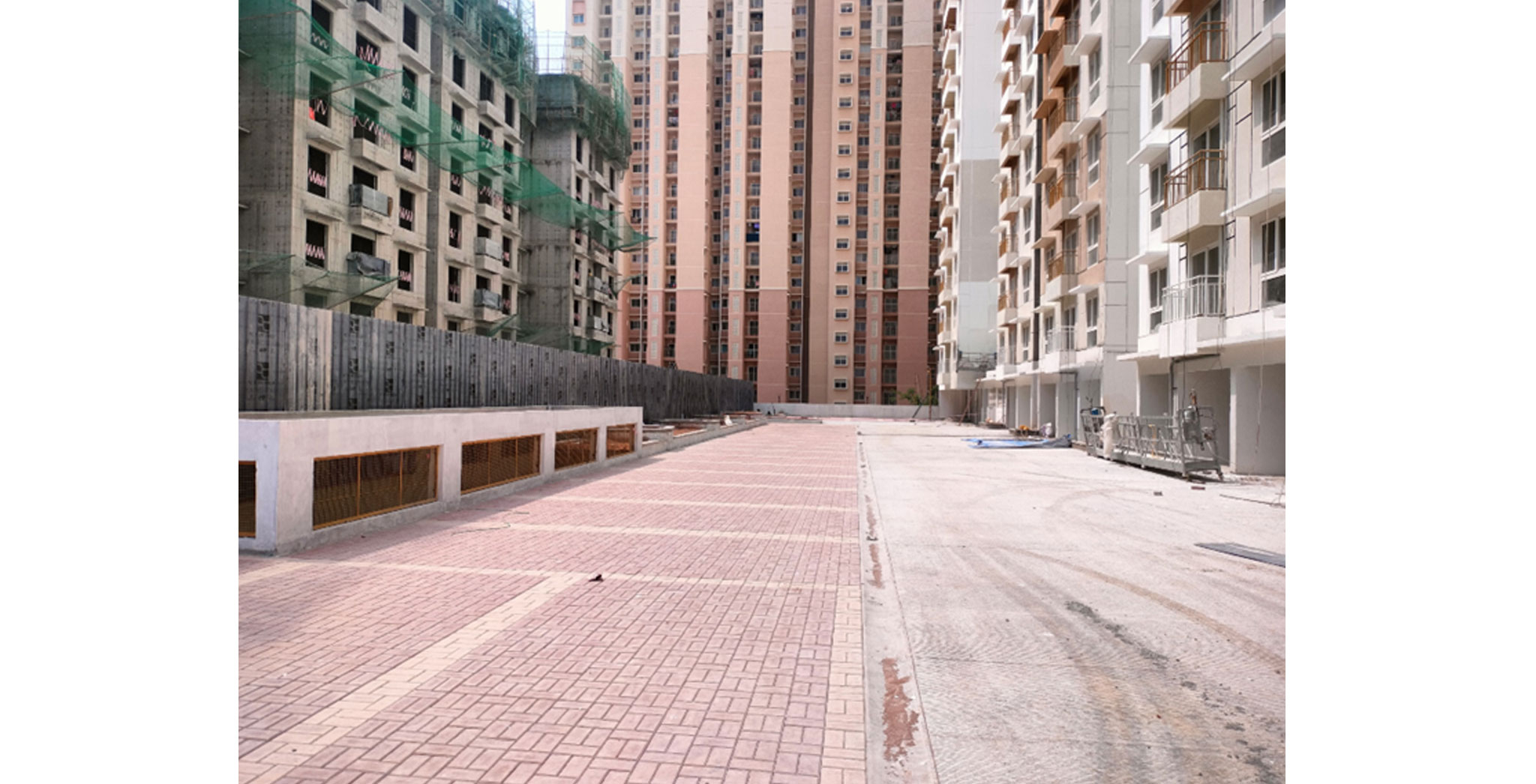  East face( between E and D tower) driveway and car parking work is completed - Status Images 21