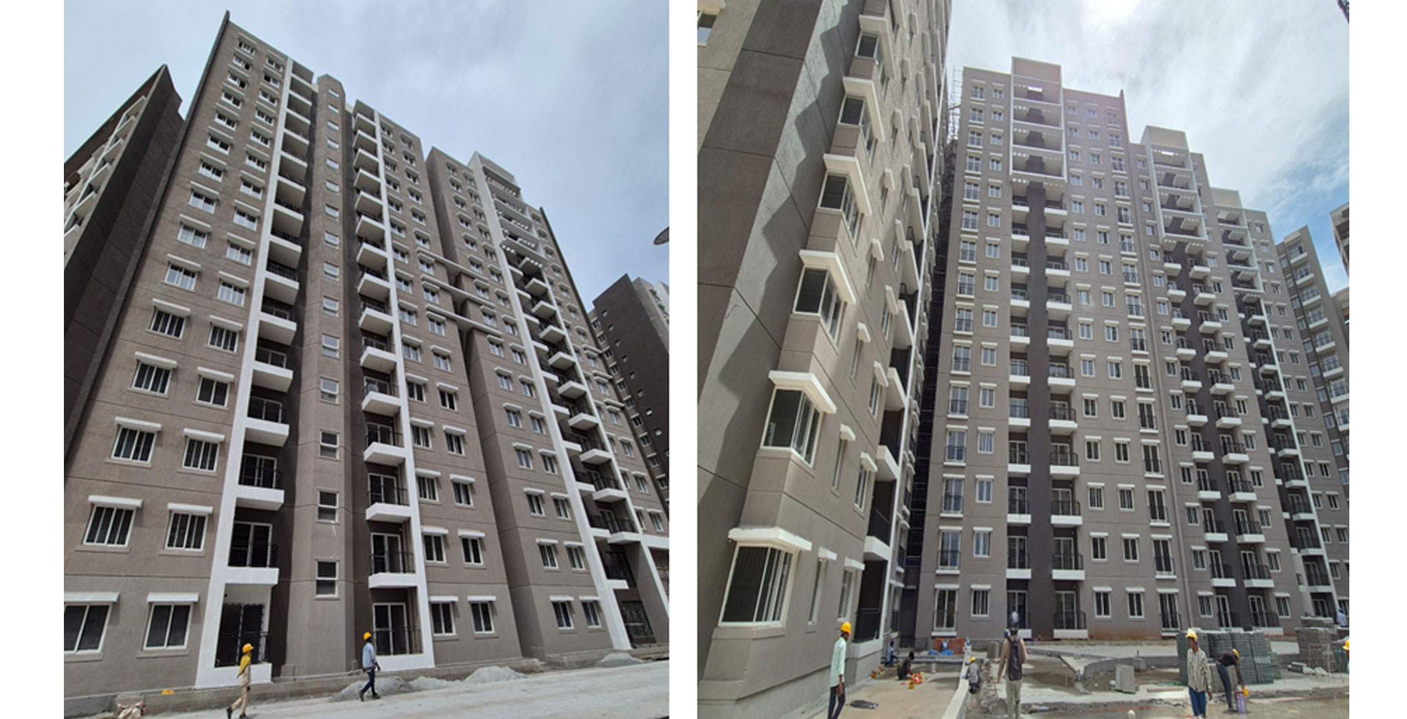 Aug 2025 -  Brigade Ivory Phase 1 - Block I External Texture Paint Completed