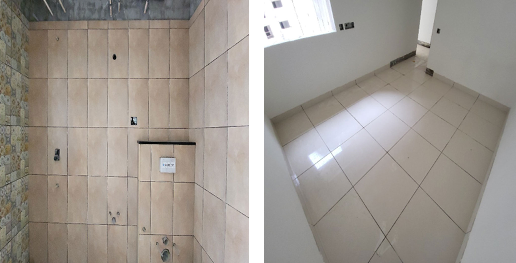  Aurum Tiling works Wings A, B & C - 12th floor work in progress - Status Images 4