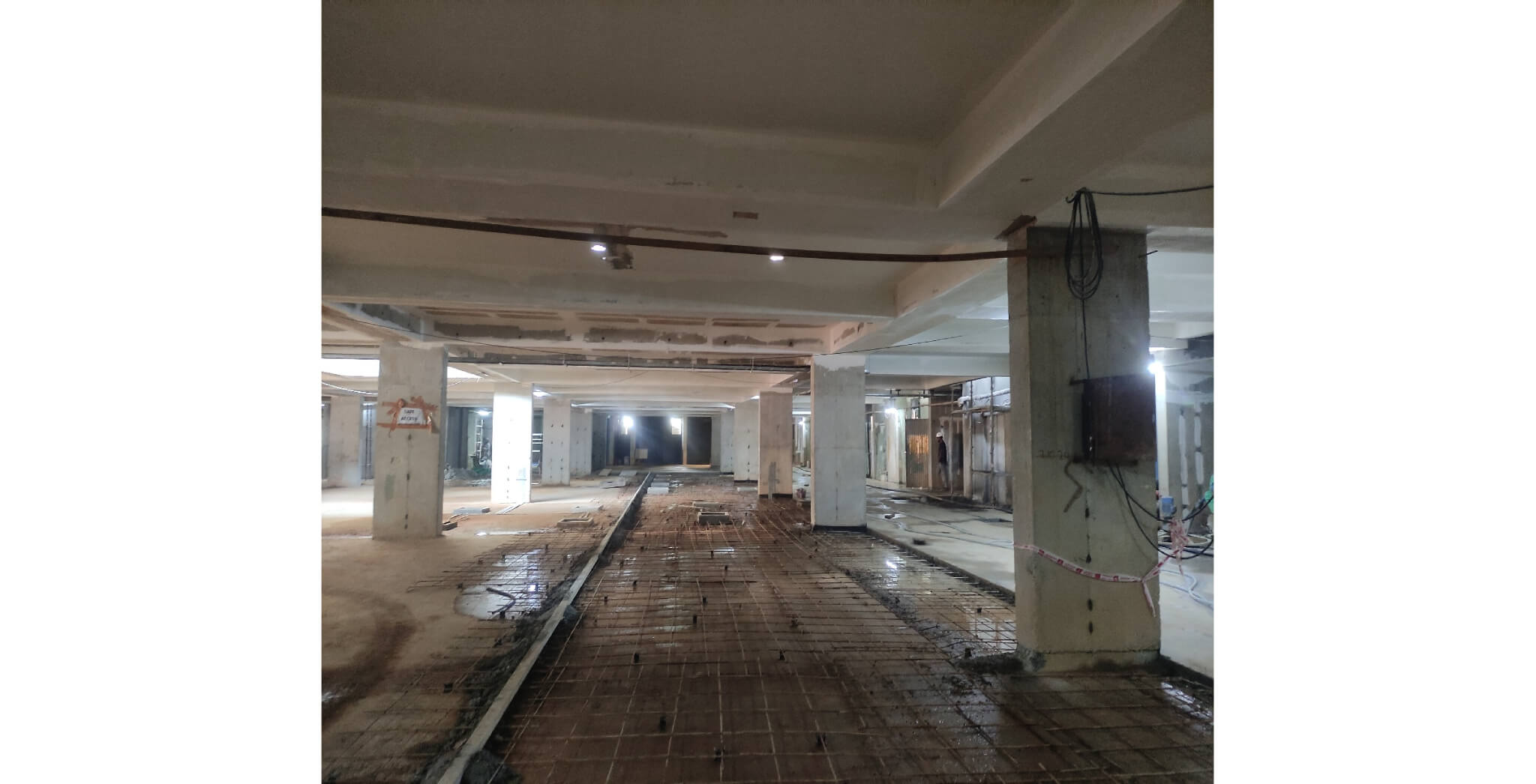  Basement Concrete flooring works in progress - Status Images 22