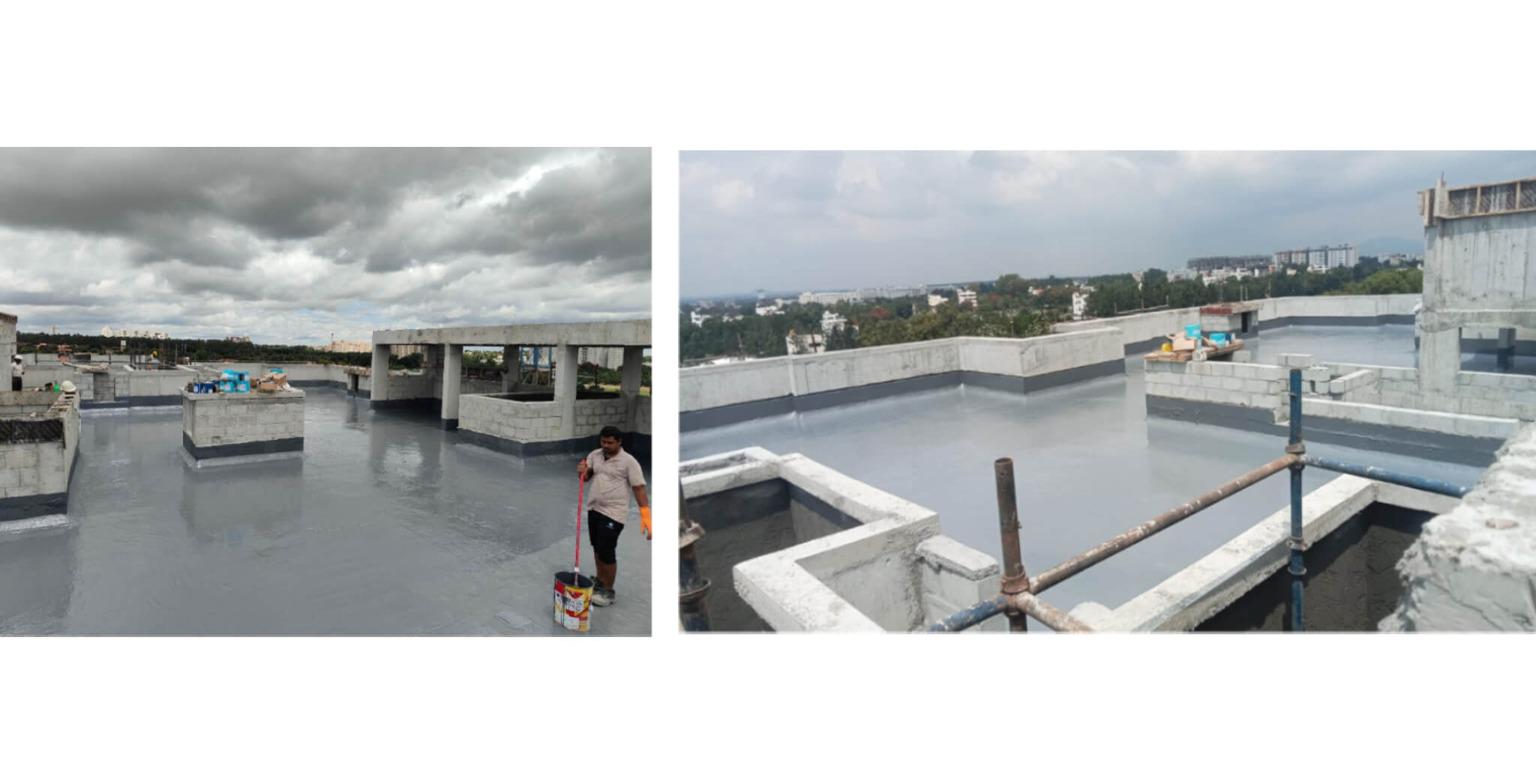 Sep 2025 - Brigade Orchards Fairmont Tower 1 and 2: Above terrace activities and Waterproofing work in progress