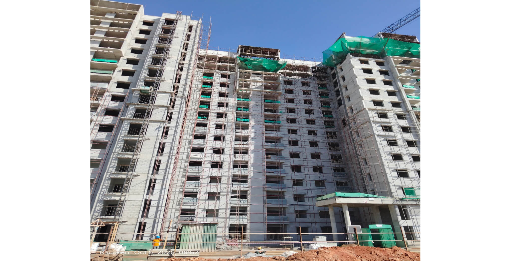 Sep 2025 -  K TOWER 13th FLOOR BLOCKWORK in progress