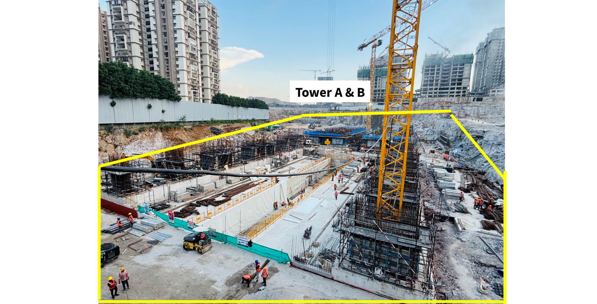 Residential Tower – A & B - Excavation in the advanced of completion - Oct 2025