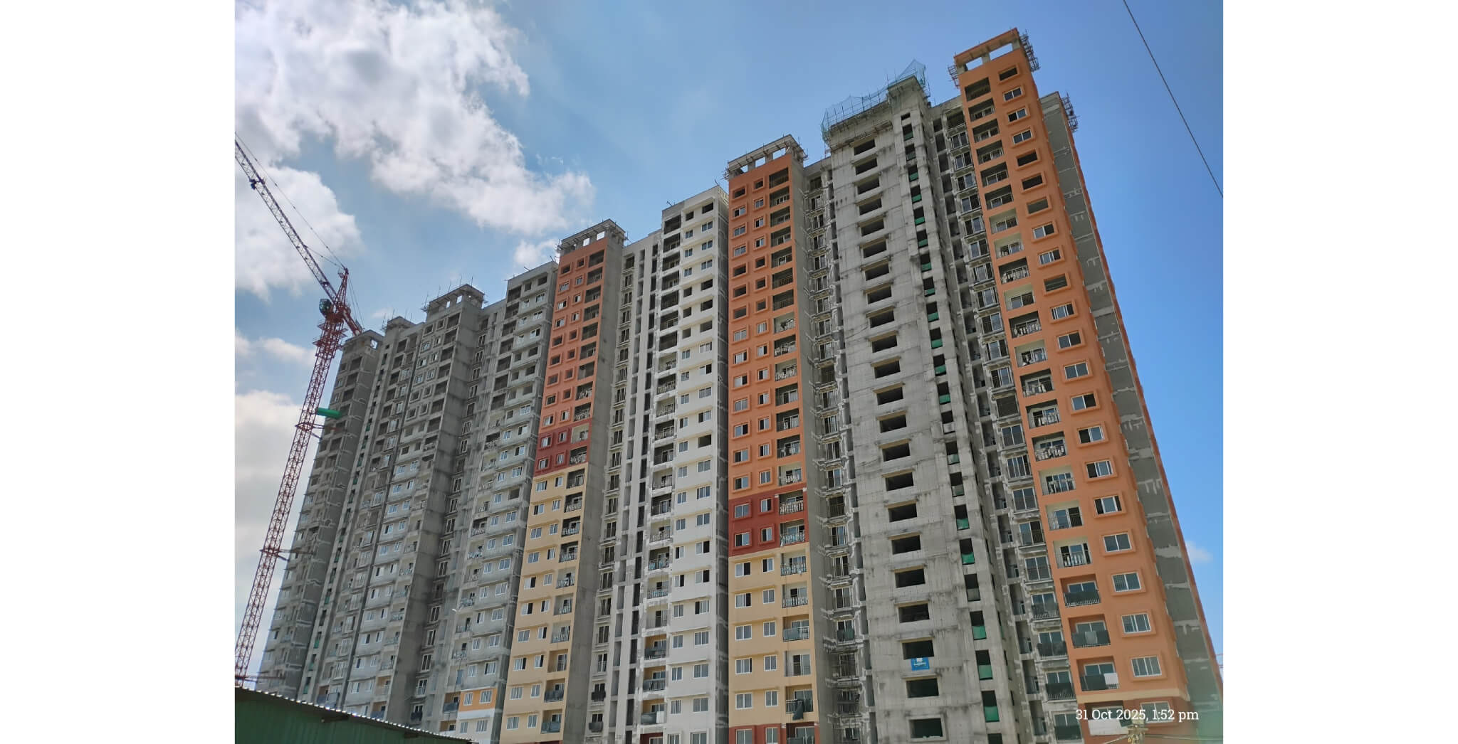 Brigade Valencia Cielo: External View Terrace Slab Completed - Oct 2025