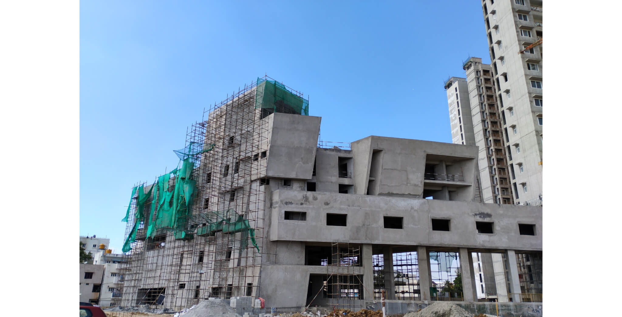 Brigade Valencia Cielo: Clubhouse Plastering Works in Progress - Oct 2025