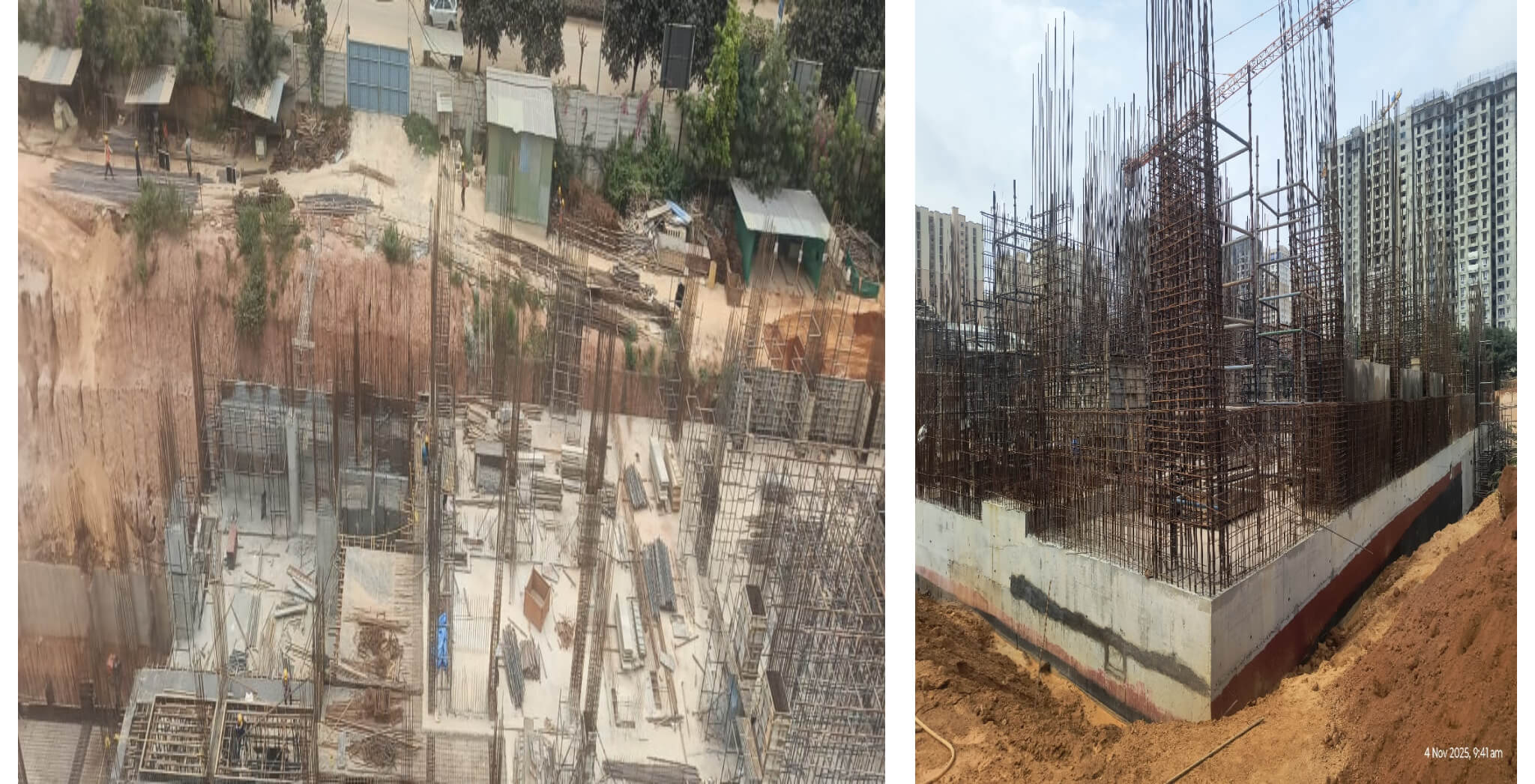  WING A  - Ground floor to First floor column shuttering in progress - Status Images 1