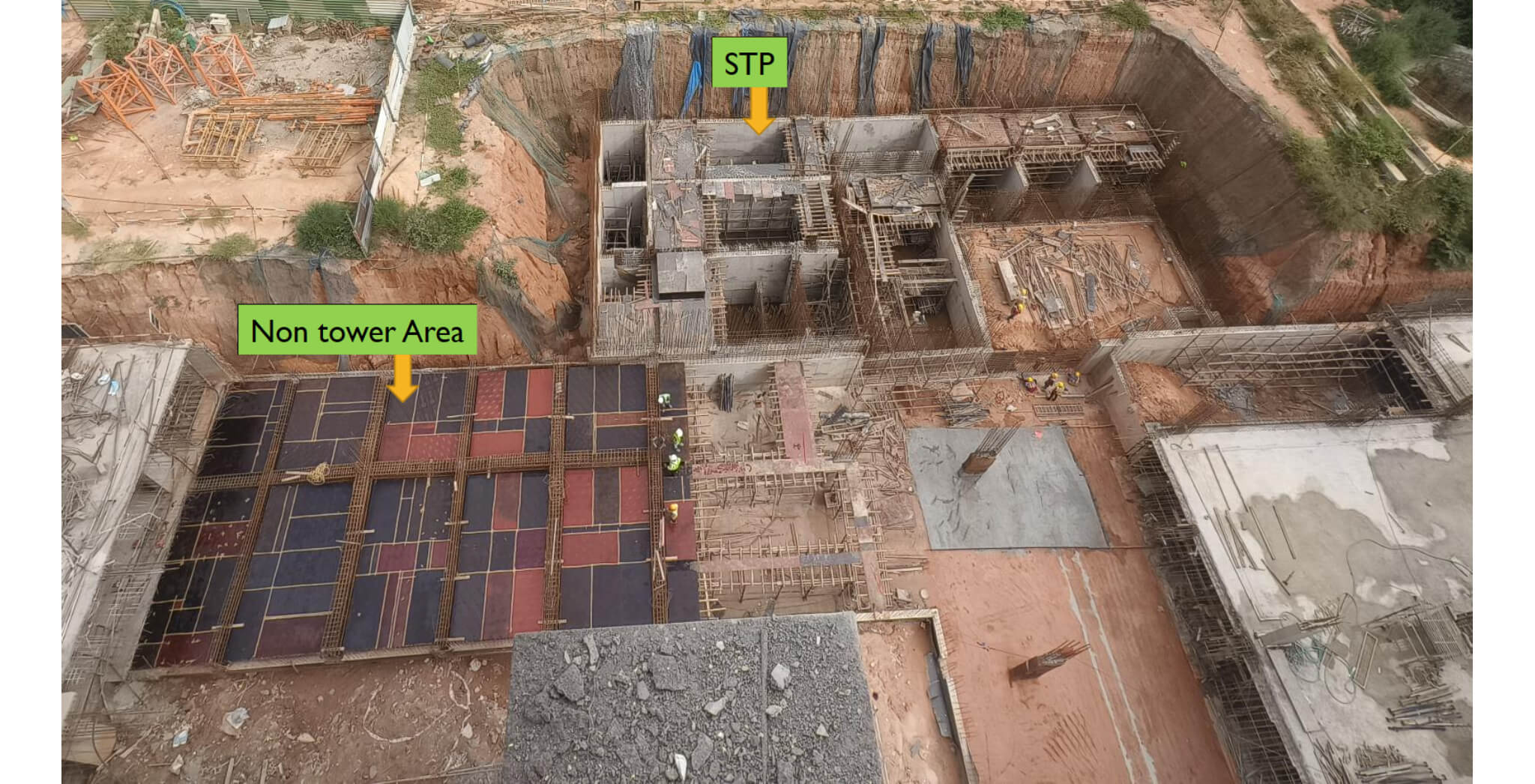  STP structure work in progress 
Non tower Area Upper basement slab shuttering WIP - Status Images 4