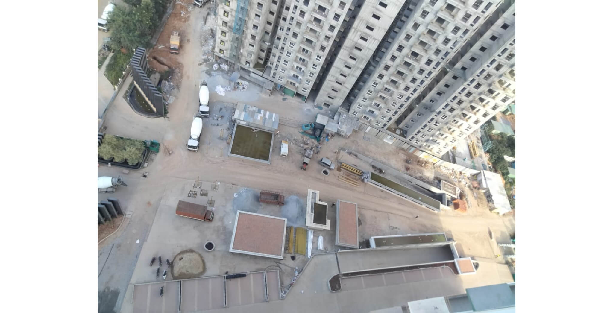  Between L and A tower podium finishing work in progress  - Status Images 16