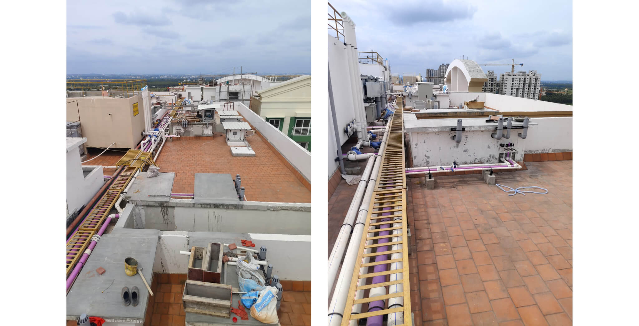  Above terrace painting and services work in progress  - Status Images 17