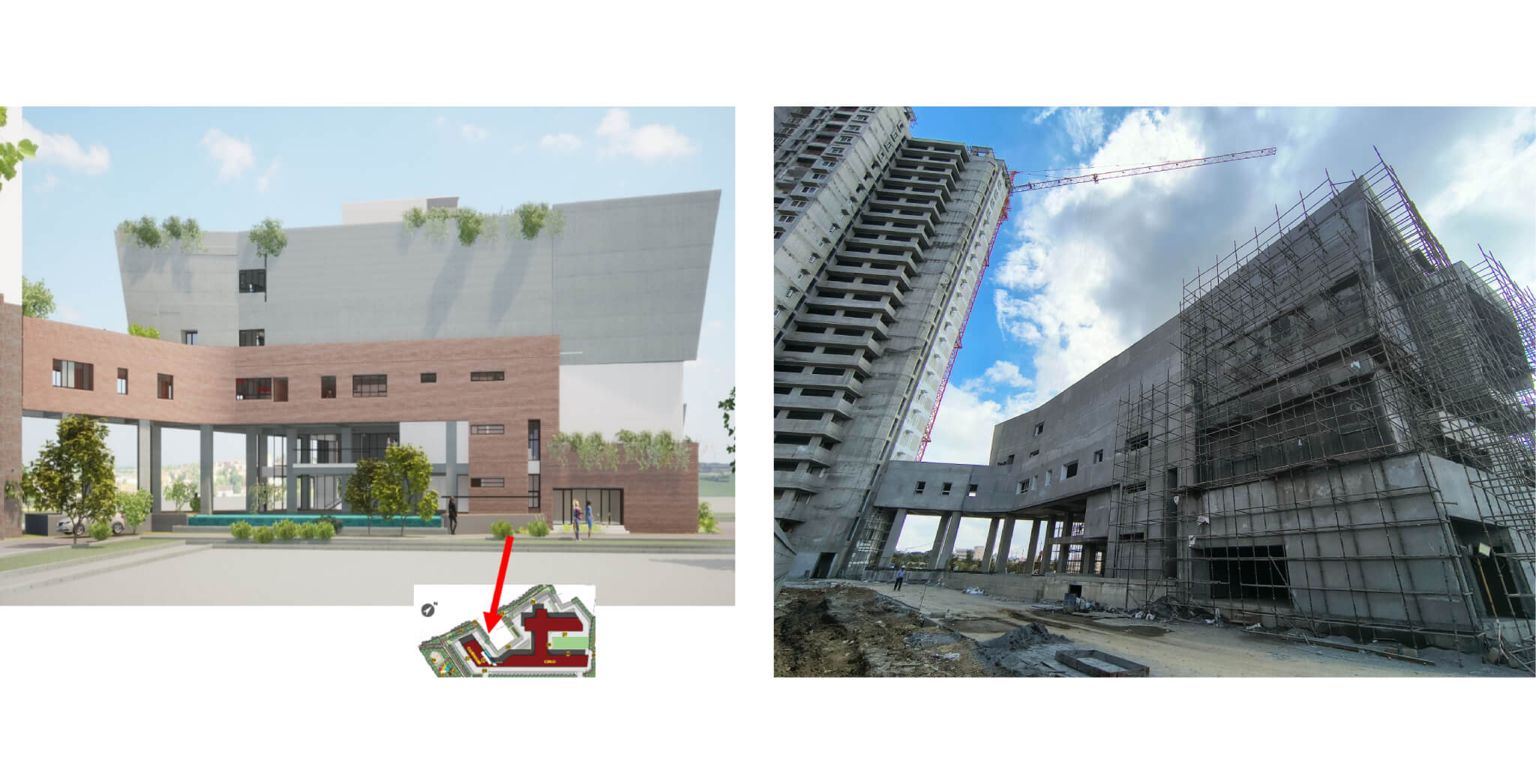 Brigade Valencia Cielo: Clubhouse and Clubhouse @ Valencia North West view - Nov 2025