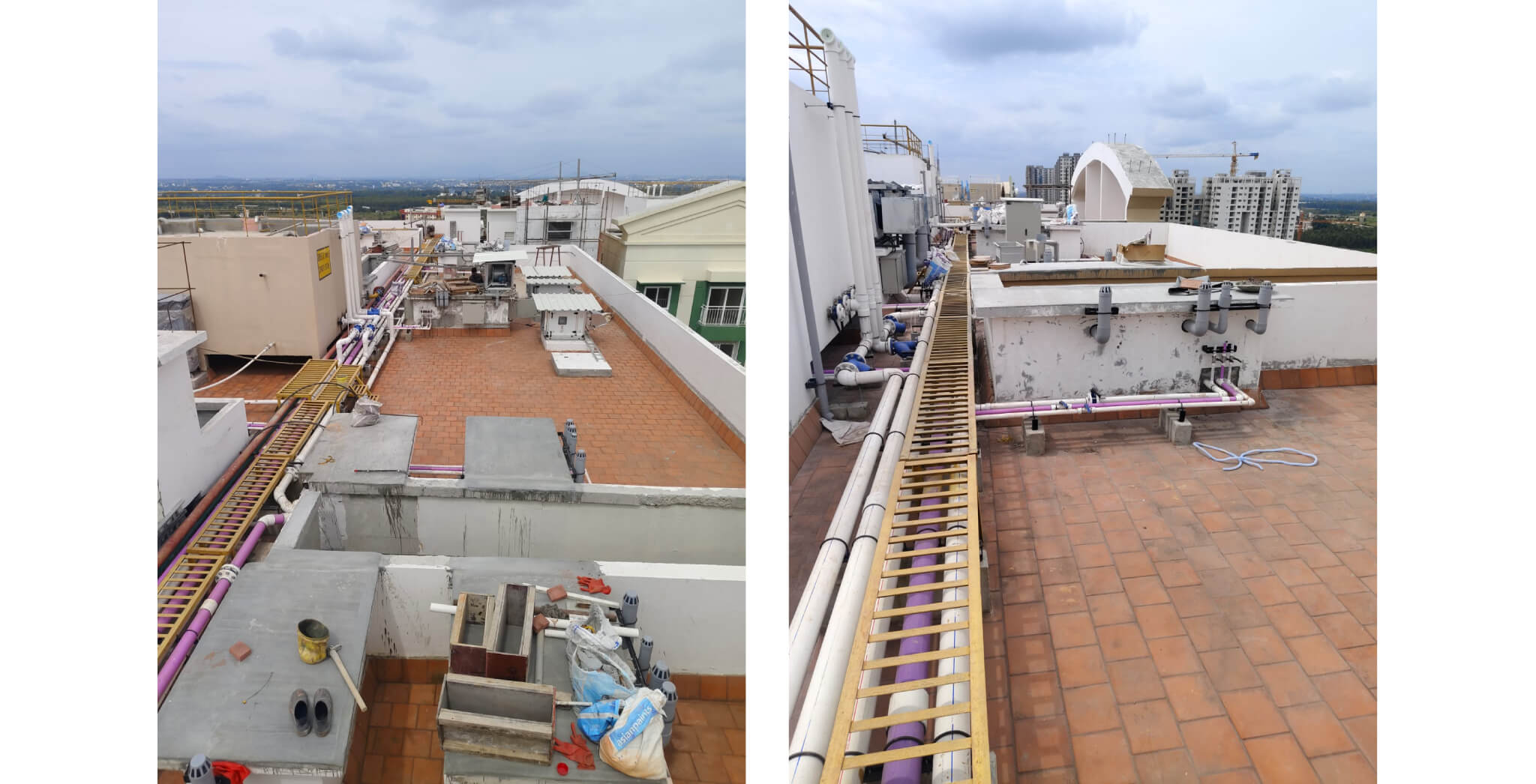  Above terrace painting and services work in progress  - Status Images 17