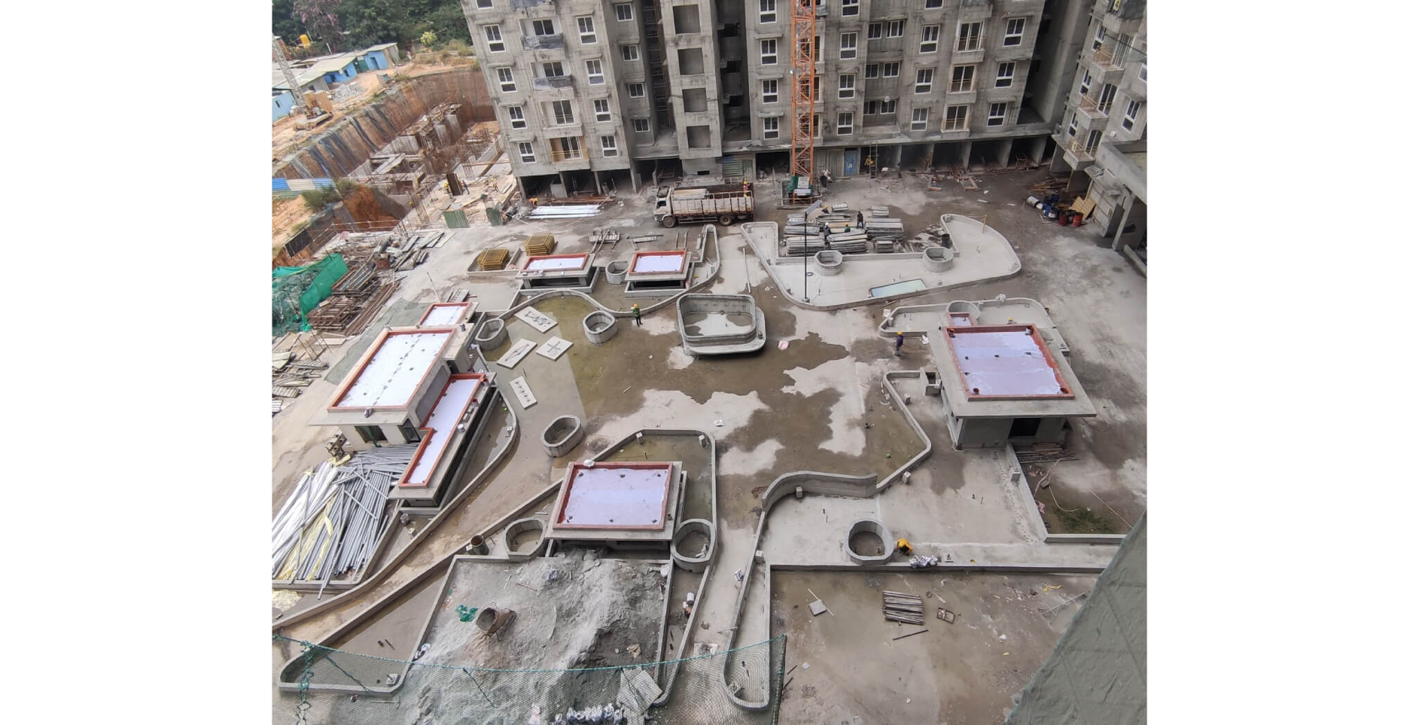  Podium Central Courtyard area Waterproofing works in progress - Status Images 4