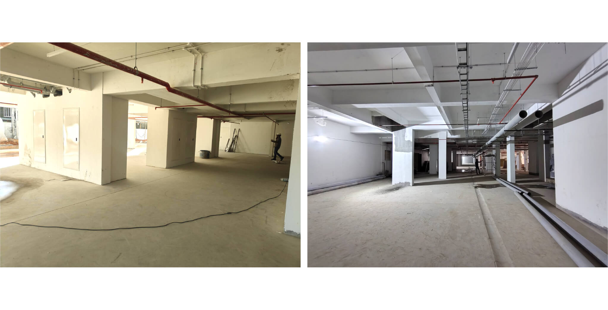 Nov 2025 - Ground and Basement activities - Painting work in progress, Services work in the ceiling in progress