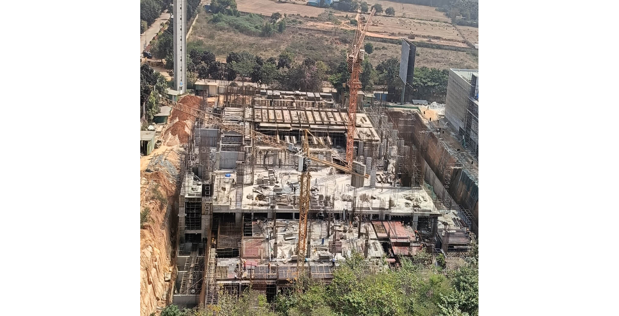  Mass excavation  completed Tower area Raft completed - Status Images 0