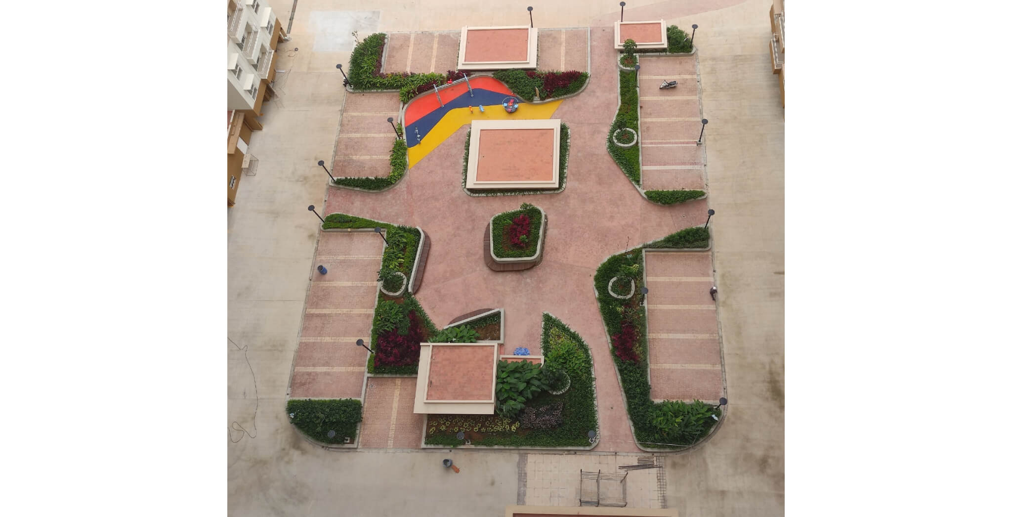  Podium Central Courtyard Area Hardscape and Softscape work completed - Status Images 10